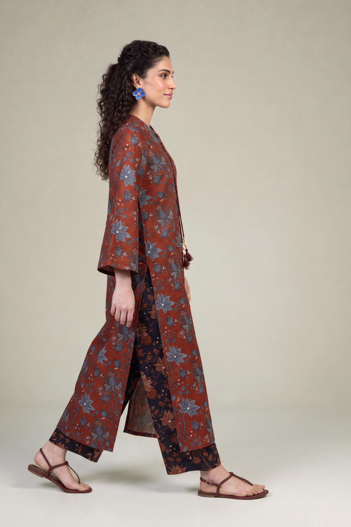 Printed Light Khaddar Printed Khaddar Pants - 1-26-415-A-G1-VG