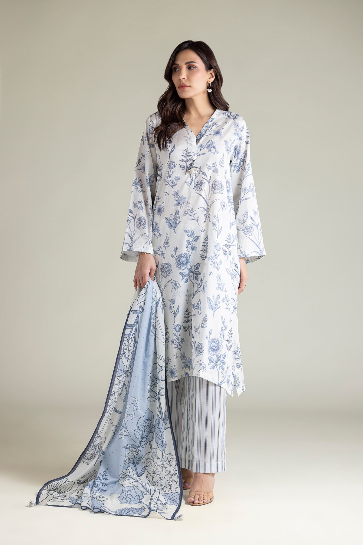 Printed Lawn Lawn Tailored 3-piece - 8-26-304-A-D1-VG