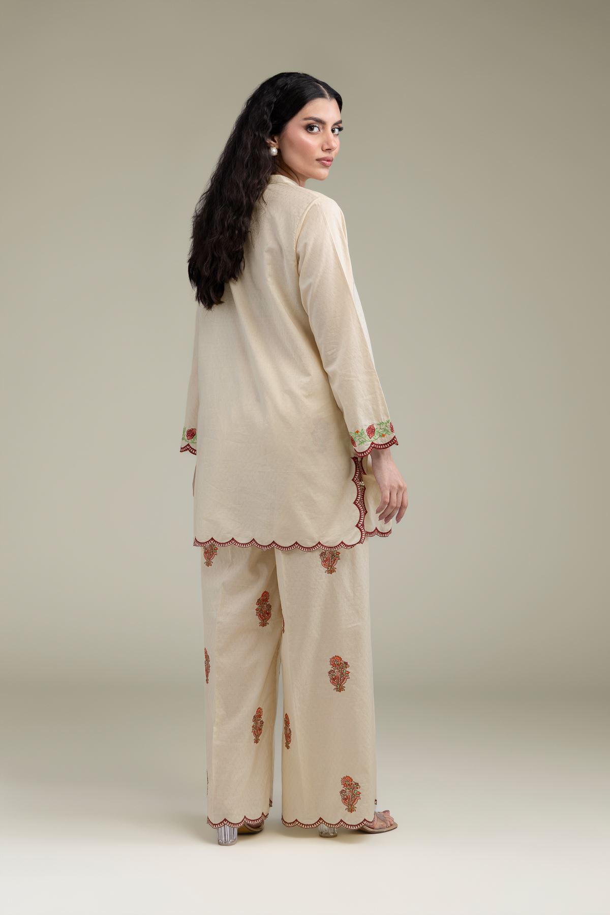 Embroidered Cotton Dobby Floral Cotton Kurta - 1-26-238-A-J1-VG