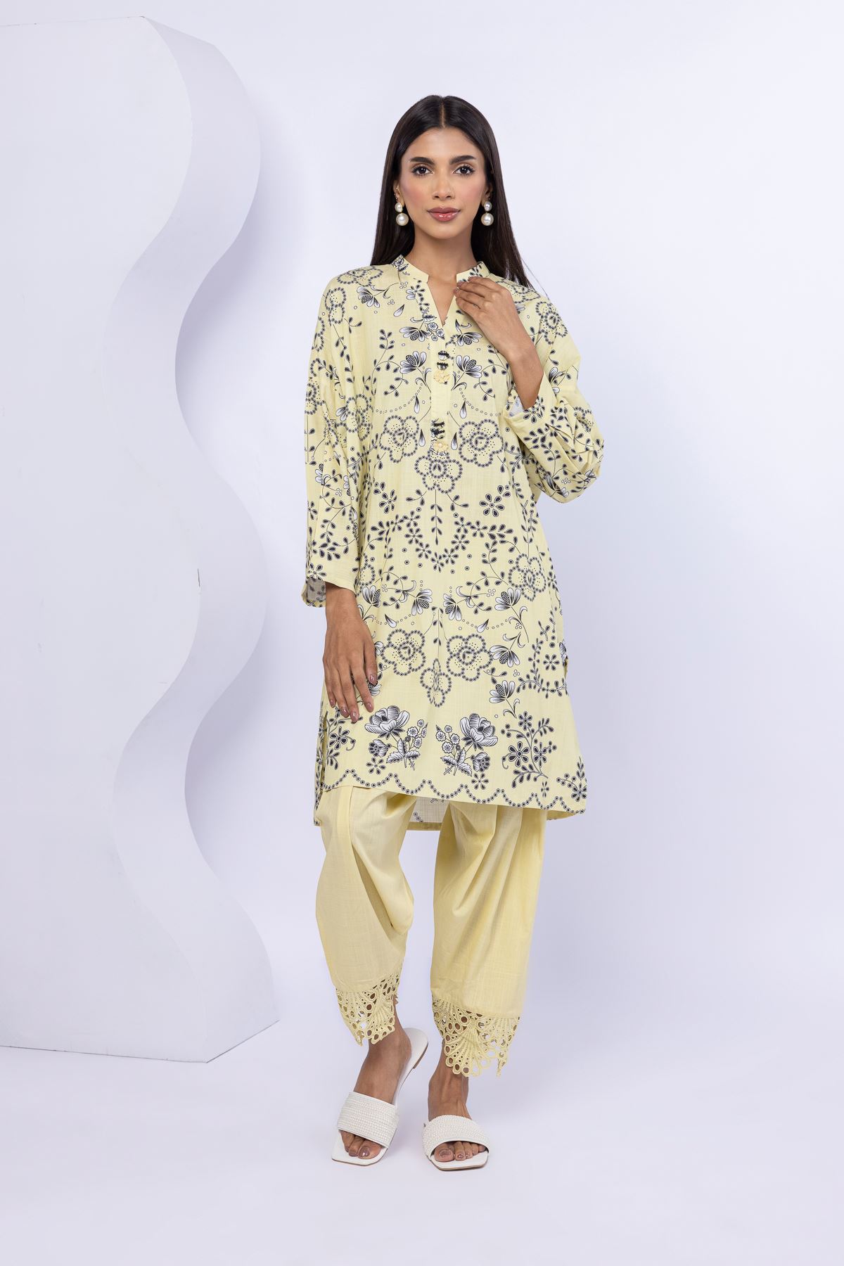 Embroidered Crosshatch Poplin Pants - 25-05E62-05BB-VG