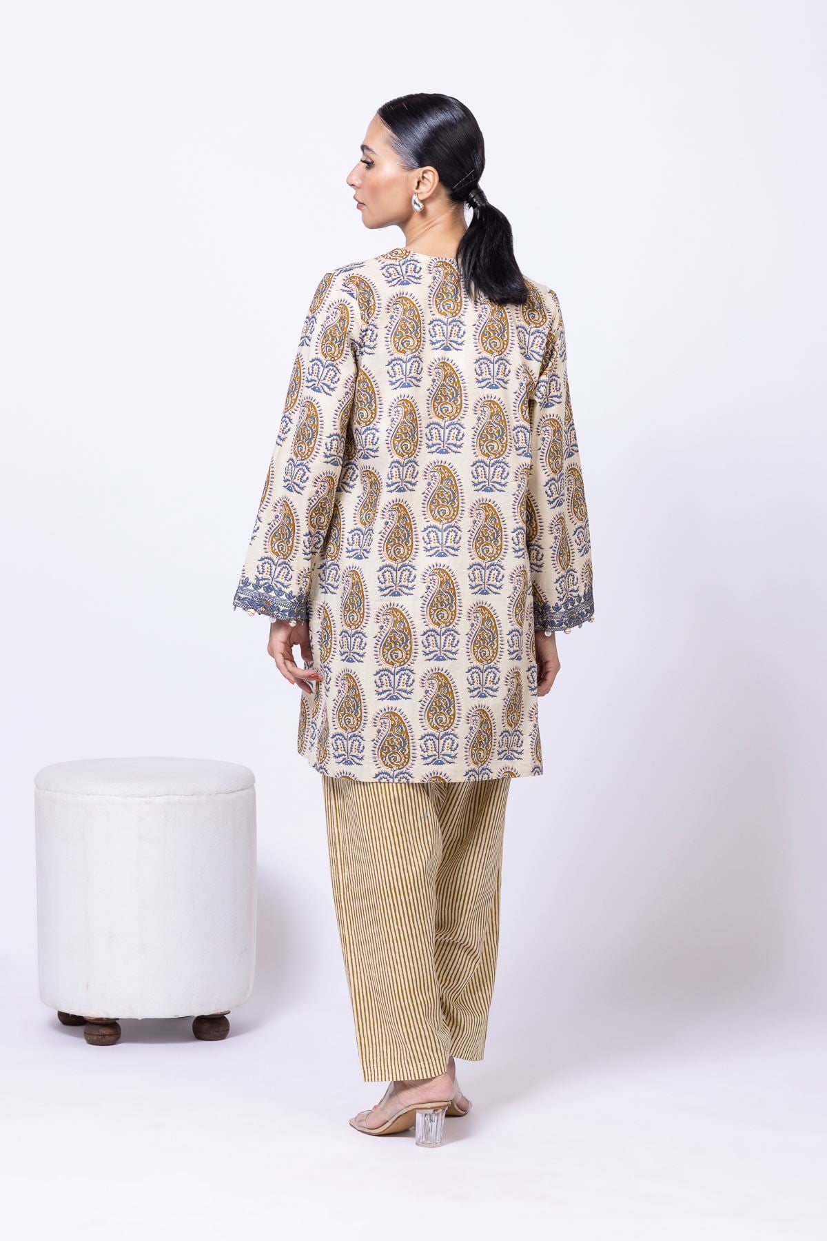 Embroidered Cambric Kurta - OTD4-EX22-08TA-VG