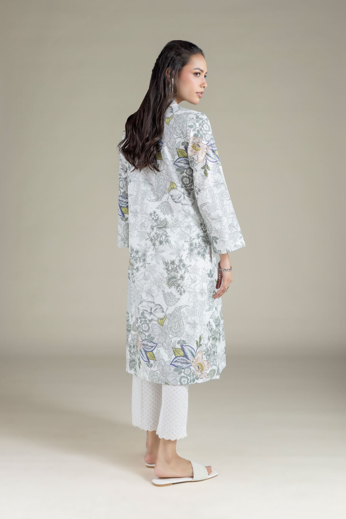 Printed Cotton Dobby Kurta - 25-10-12E12-02TA-VG