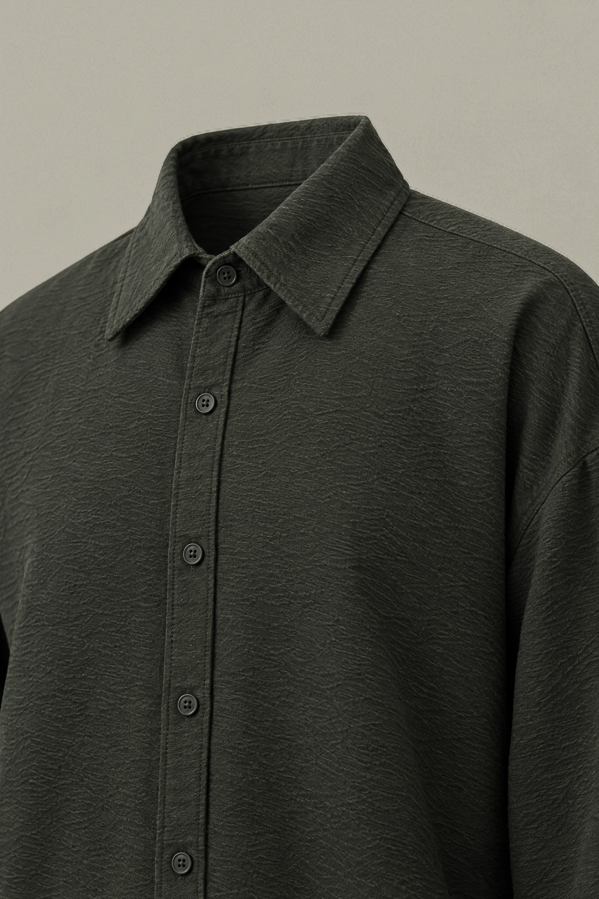 Dyed Textured Cotton Textured Cotton Jacket - 1-26-457-A-J1-VG