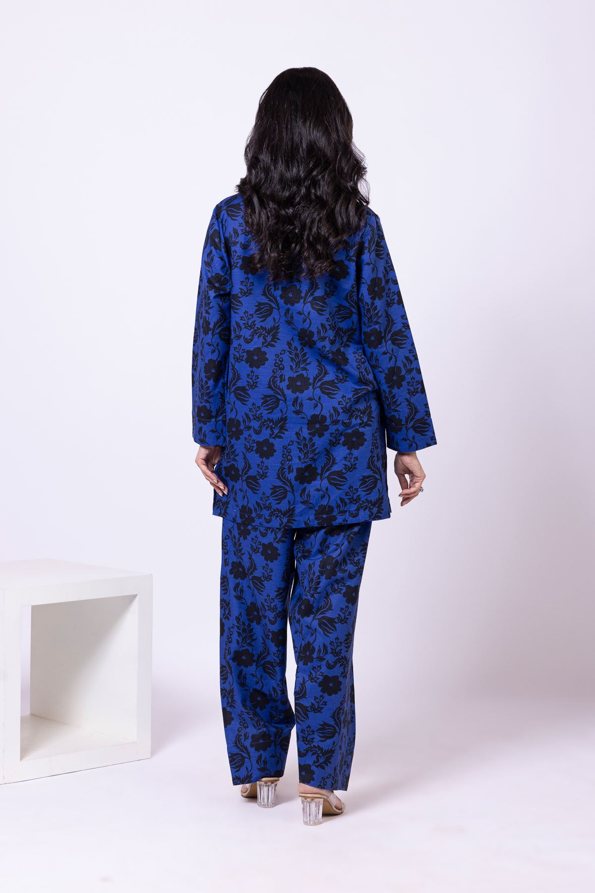 Printed Khaddar Kurta - 25-09-11E11-02TB-VG