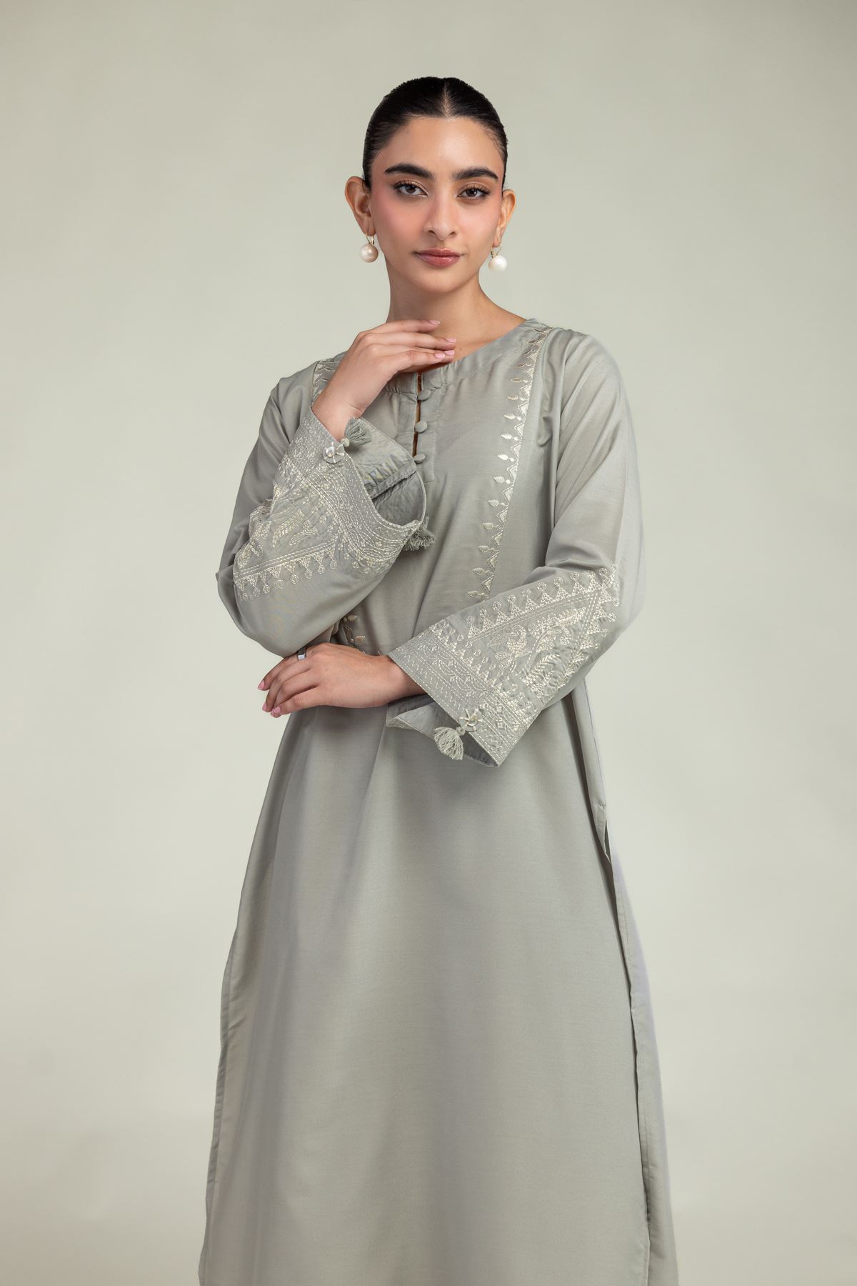 Embroidered Arabic Lawn Arabic Lawn Kurta - 1-26-221-A-G1-VG