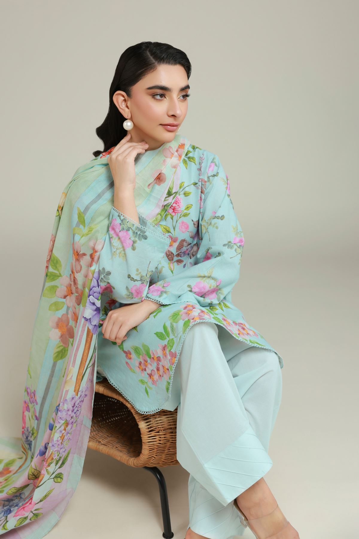 Printed Messuri Fabrics 3 Piece - A113-26-111EE1-VG
