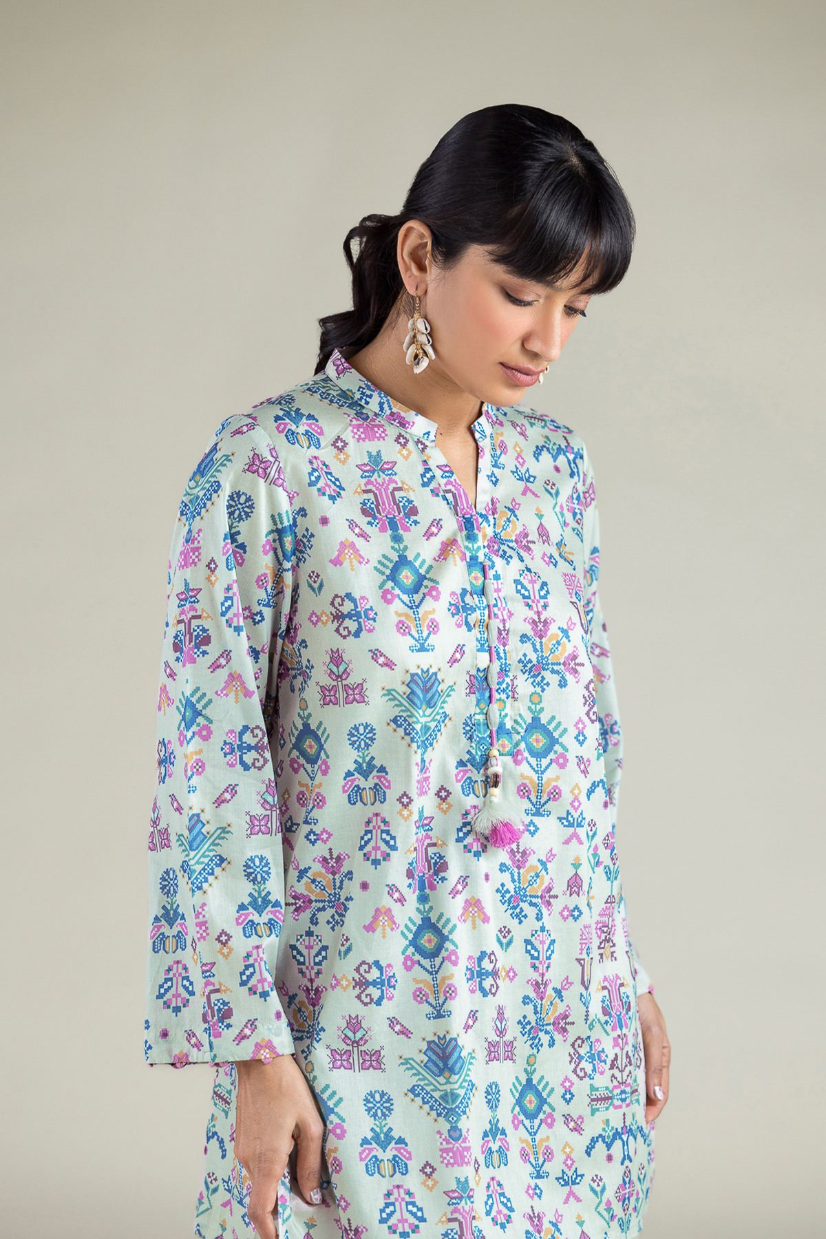 Printed Cambric Cambric Tailored 2-Piece - T-A11-26-111FD1-VG