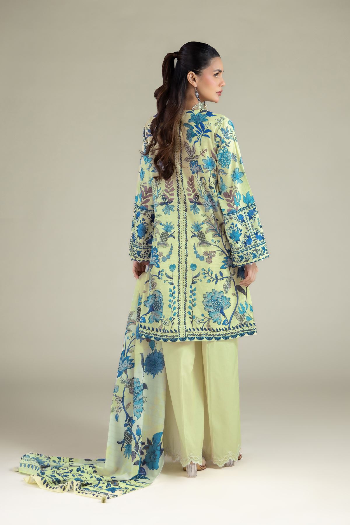 Embroidered Messuri Floral Tailored 3-Piece - T-A11-26-116FG1-VG