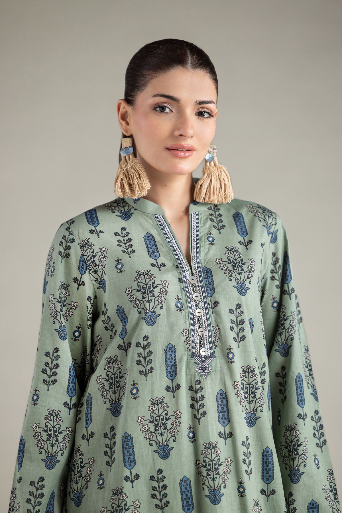 Embroidered Lawn Fabrics 2 Piece | Top and Bottom - A11-26-114FA1-VG