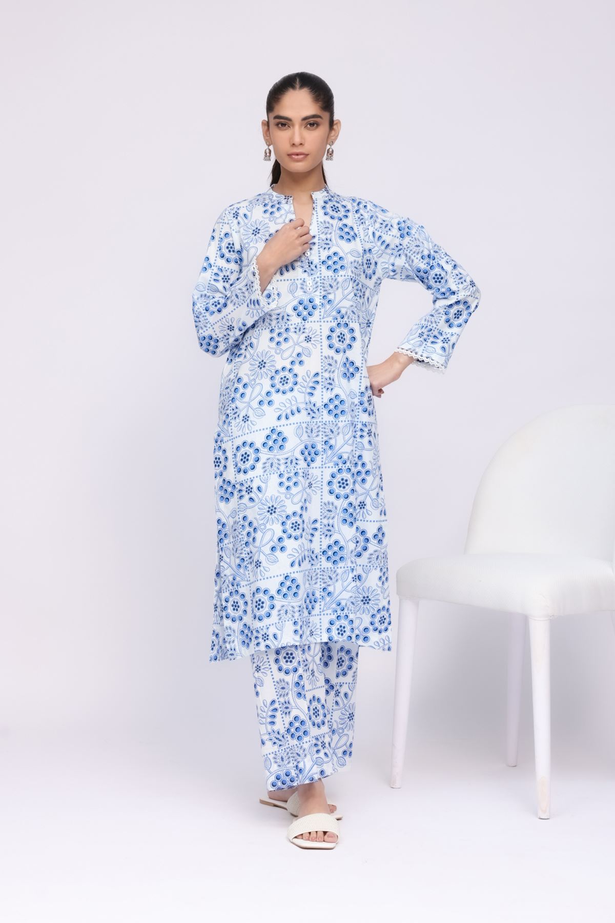 Printed Cambric Pants - 25-04EX14-05BA-VG