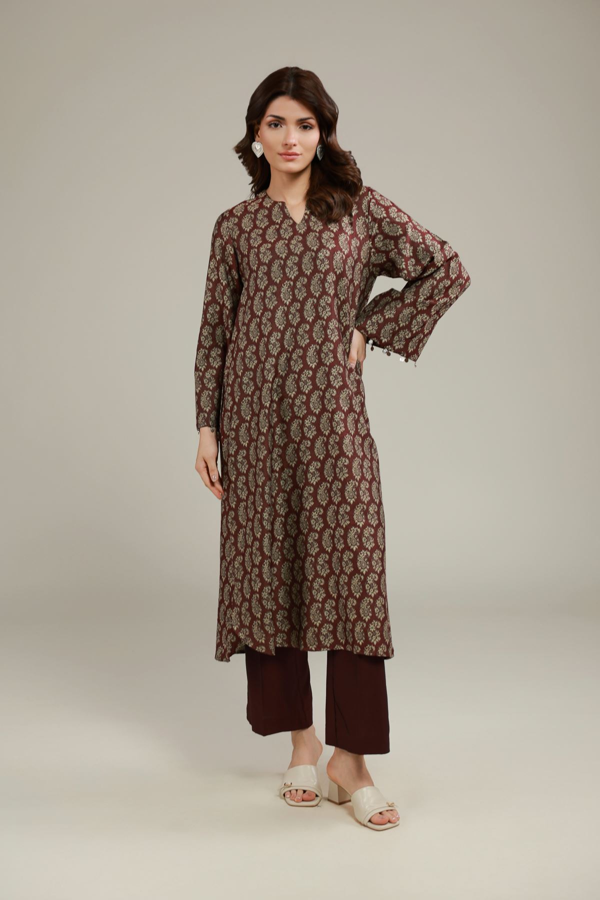 Dyed Jacquard Pants - 25-10-12E3-05TA-VG