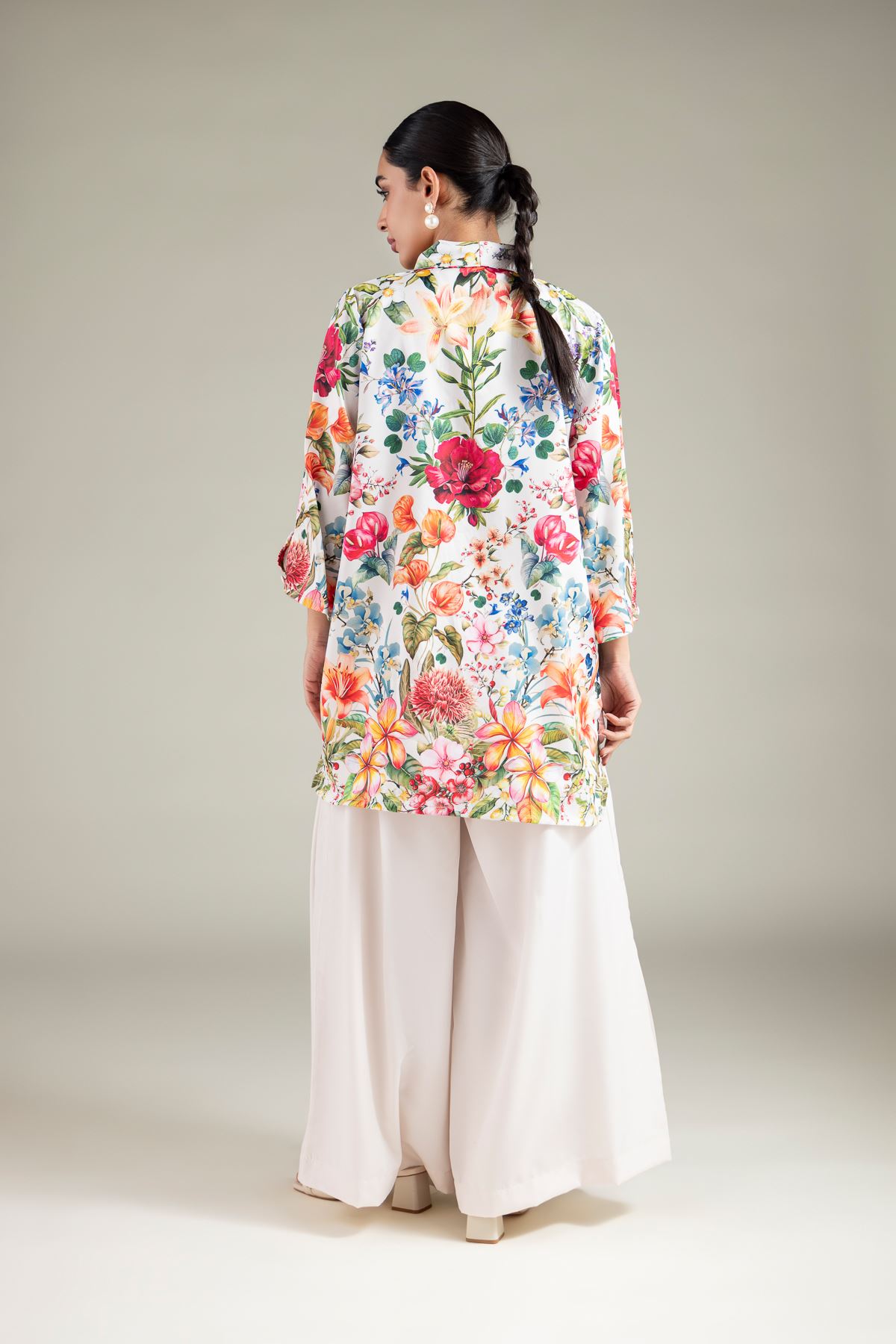 Printed Polyester Silk Kurta - 1-26-101-A-D-VG