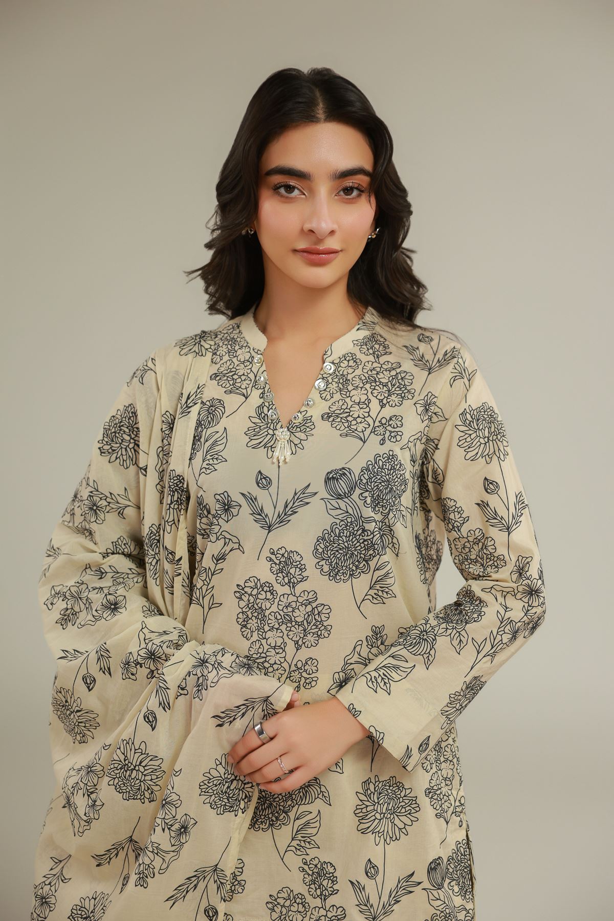 Lawn Printed Lawn Dupatta - 1-26-119-C-G-VG