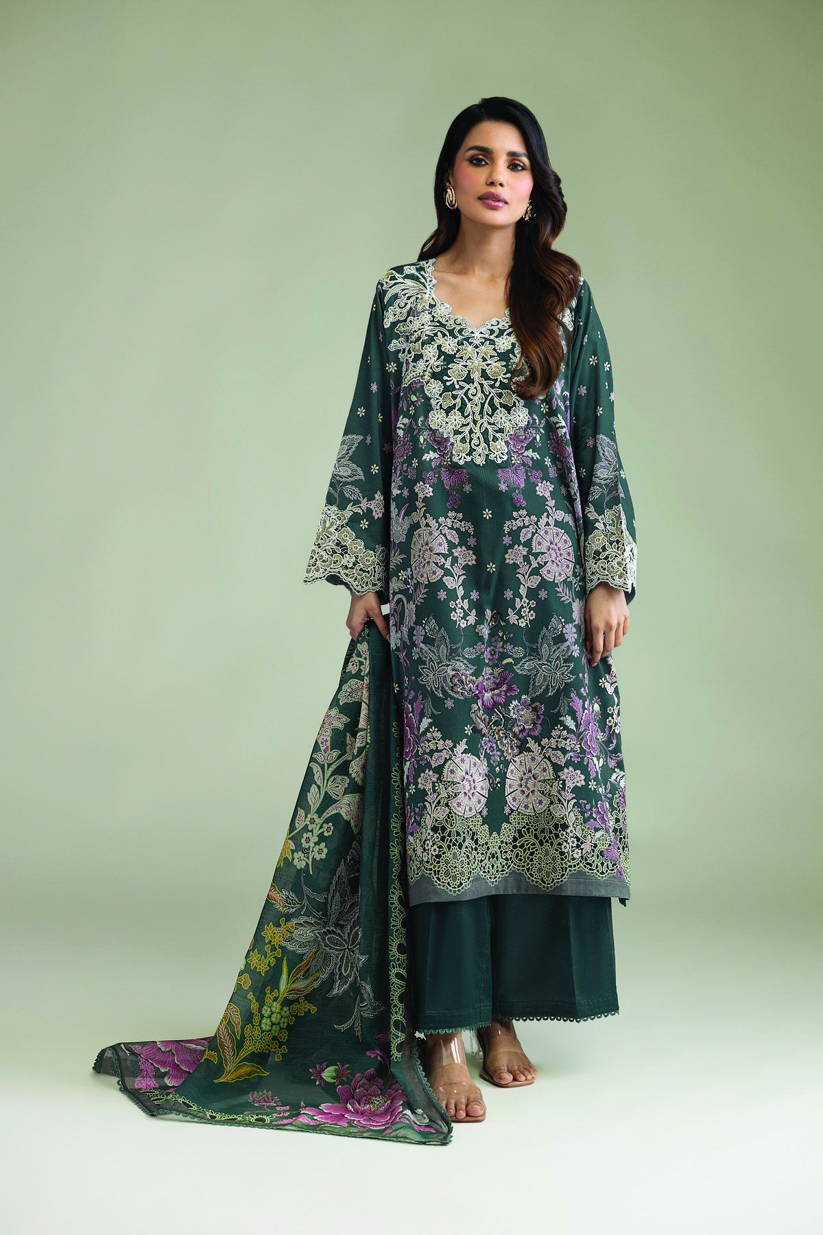 Embroidered Lawn Lawn 3-Piece Tailored - 1-26-102-A-F-VG