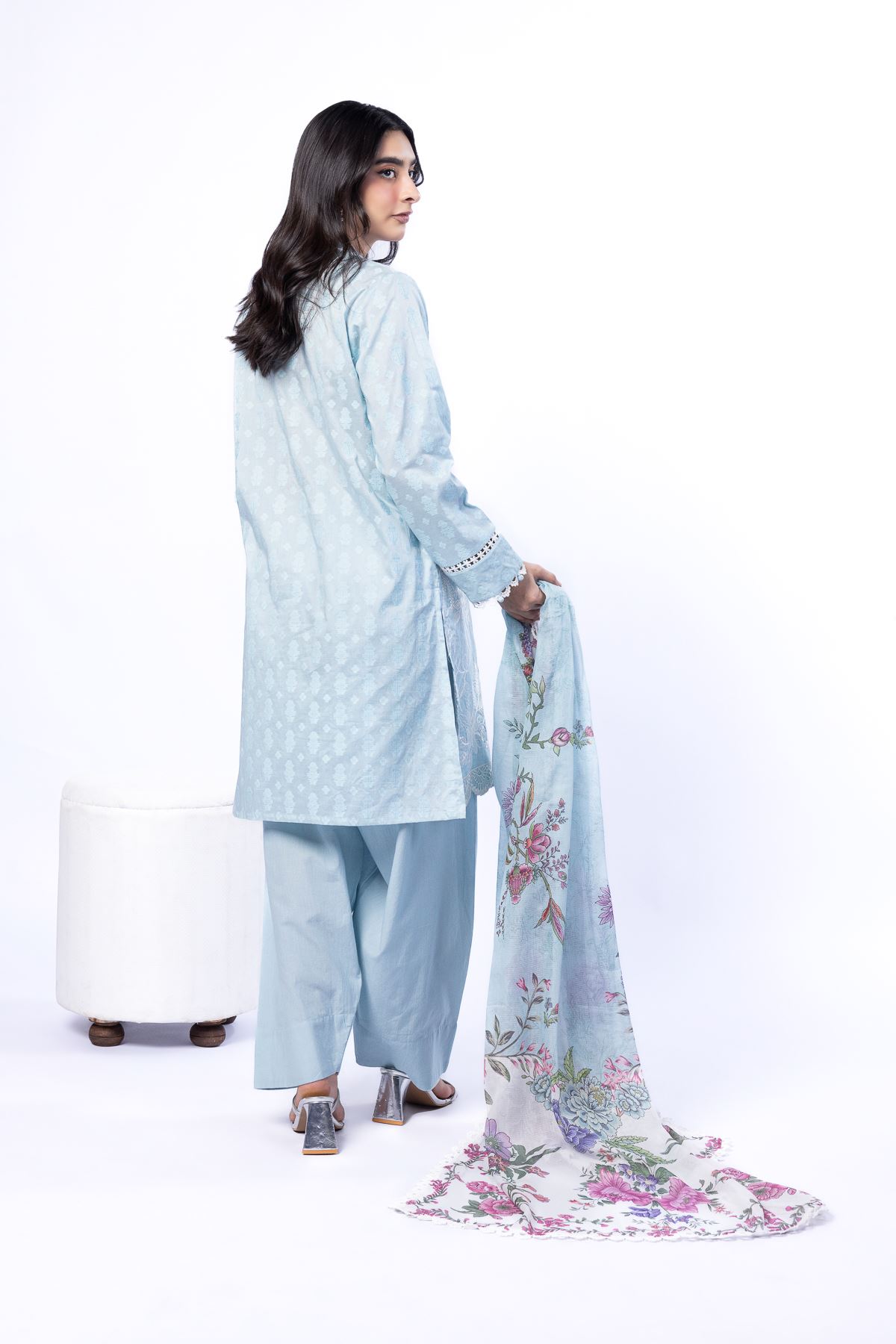 Embroidered Broshia Tailored 3 Piece - T-A22-26-113FG2-VG