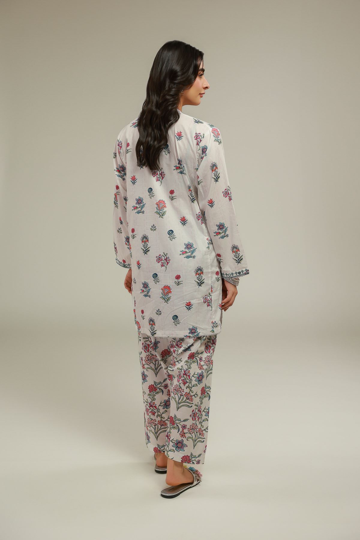 Embroidered Cotton Viscose Short Floral Kurta - T-A22-26-103FA1-VG