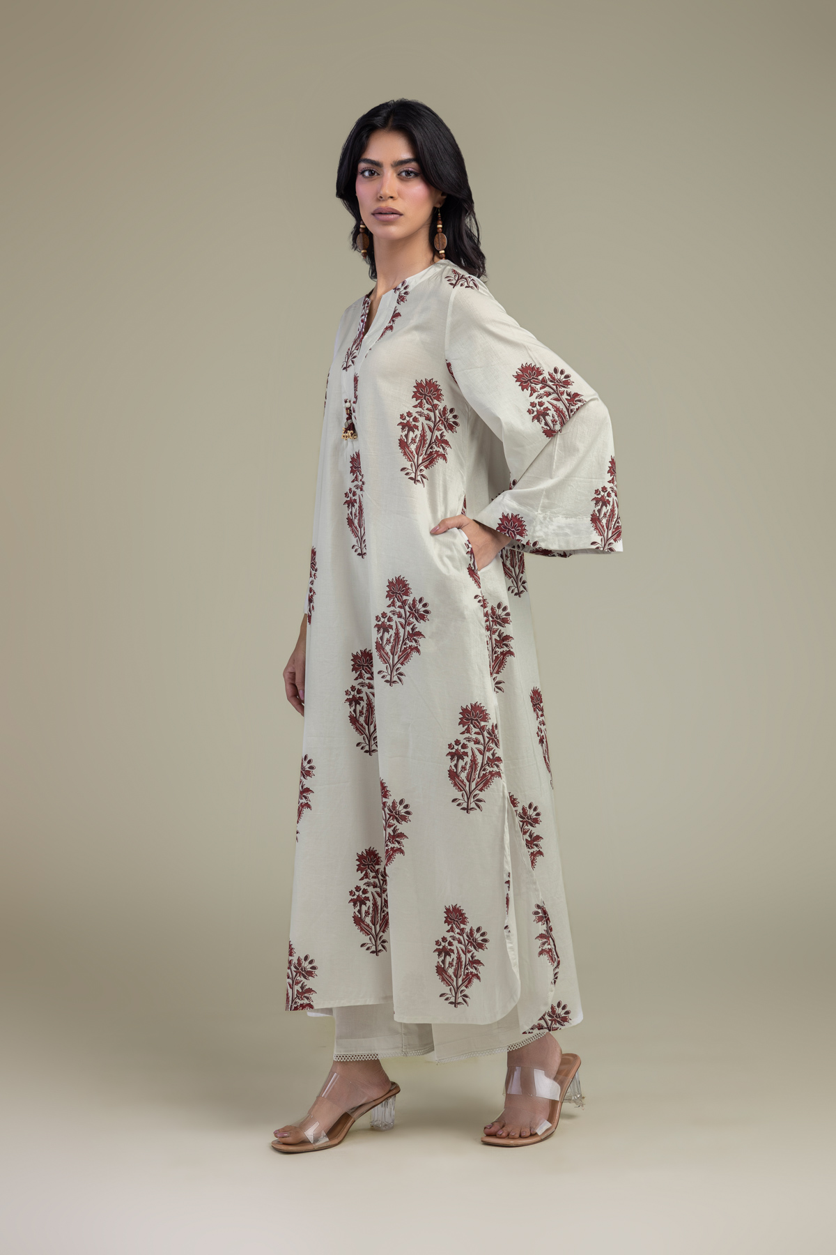 Printed Cambric Floral Cambric Pants - 1-26-102-A-F-VG