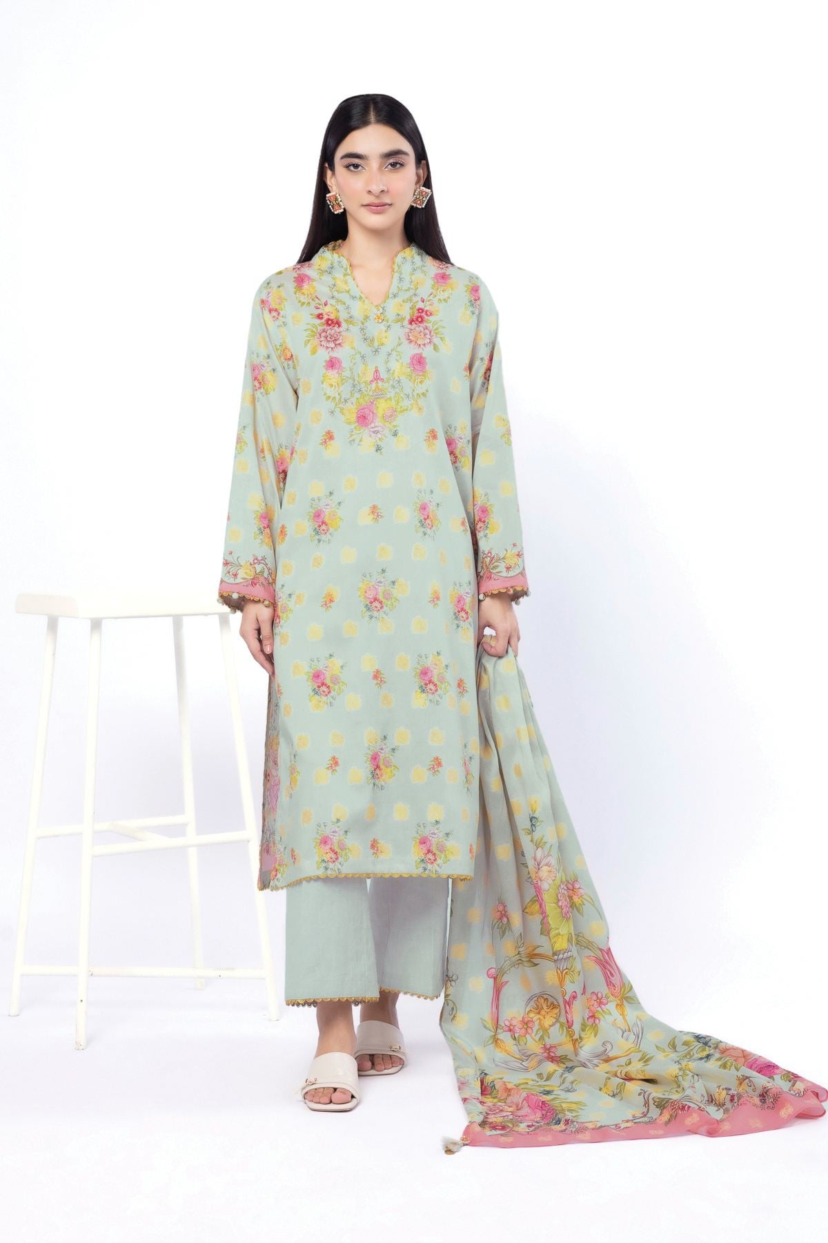 Printed Jacquard Fabrics 3 Piece - A22-26-121FG1-VG