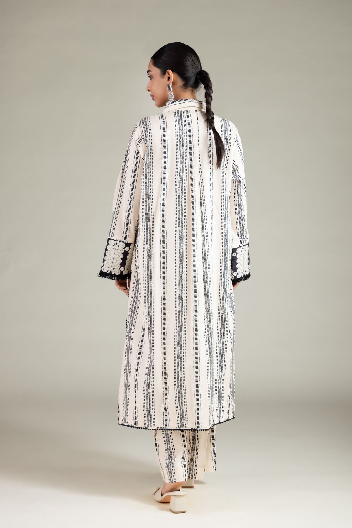 Embroidered Cotton Viscose Kurta - 1-26-125-A-D-VG
