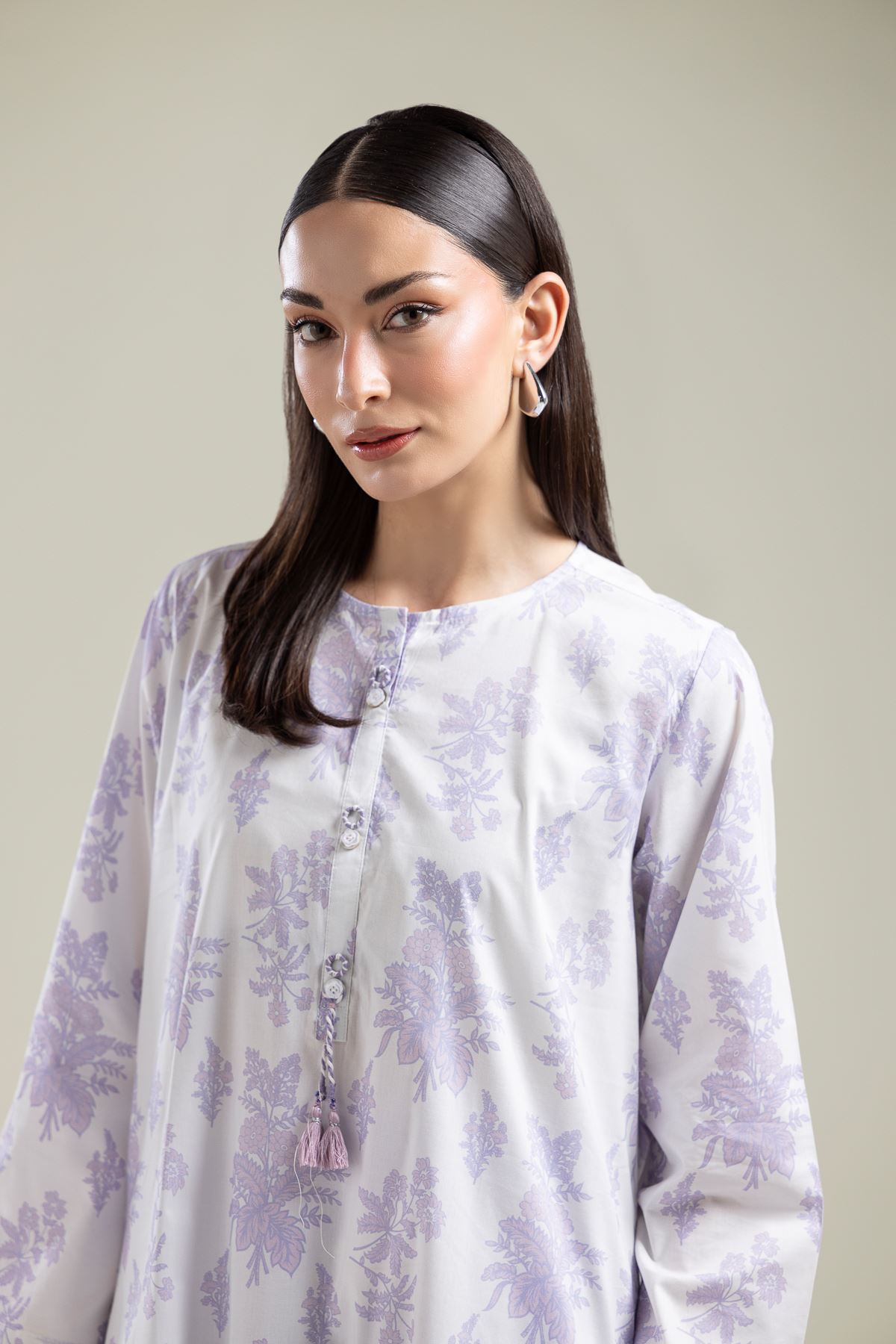 Printed Cotton Viscose Short Cotton Kurta - 25-09-10E4-05BA-VG