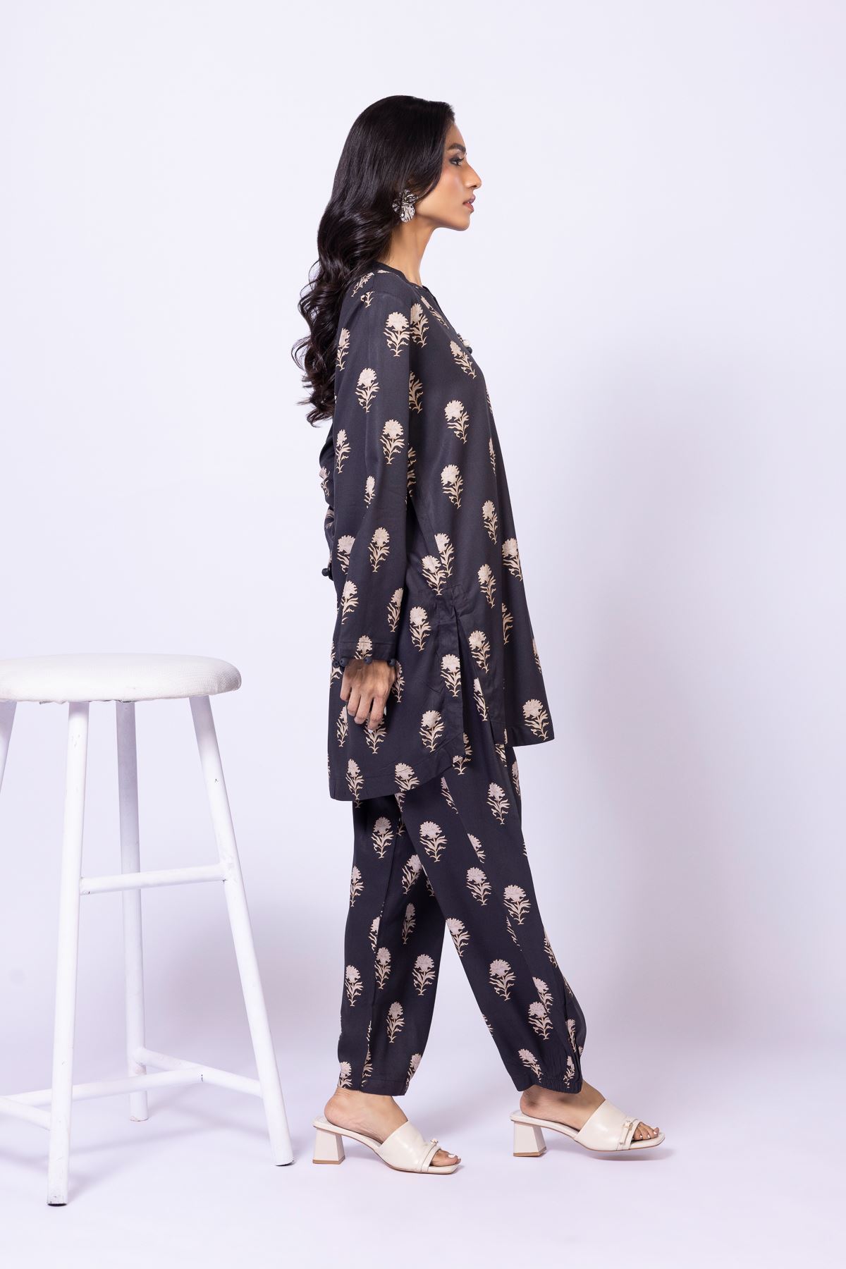 Printed Marina Kurta - 25-09-10E5-08TB-VG
