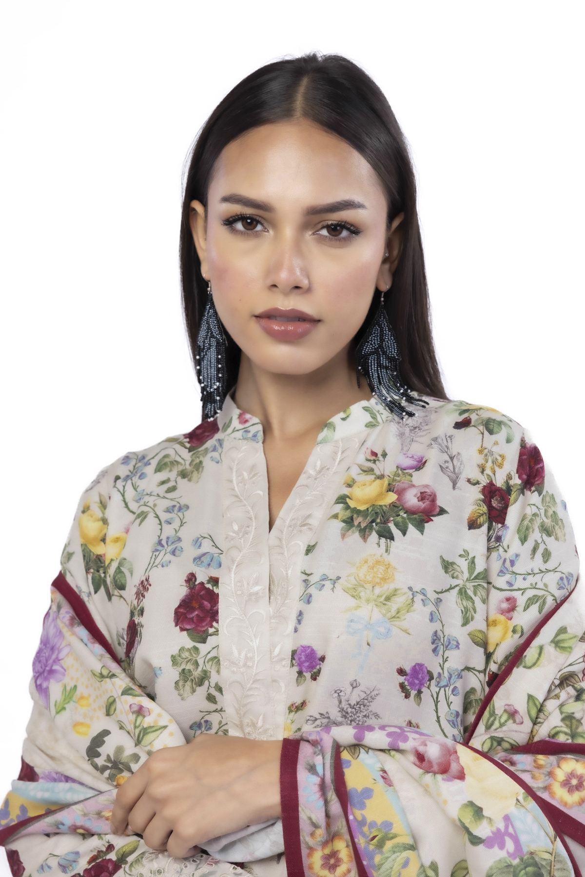 Embroidered Blended Khaddar Tailored 3 Piece - LKN72BST-VG