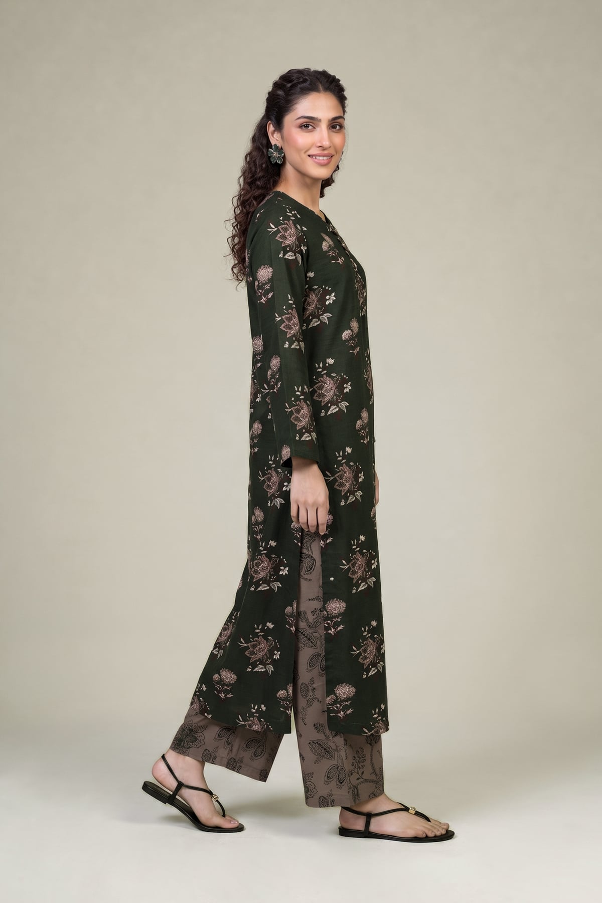 Printed Light Khaddar Light Khaddar Pants - 1-26-415-A-G1-VG