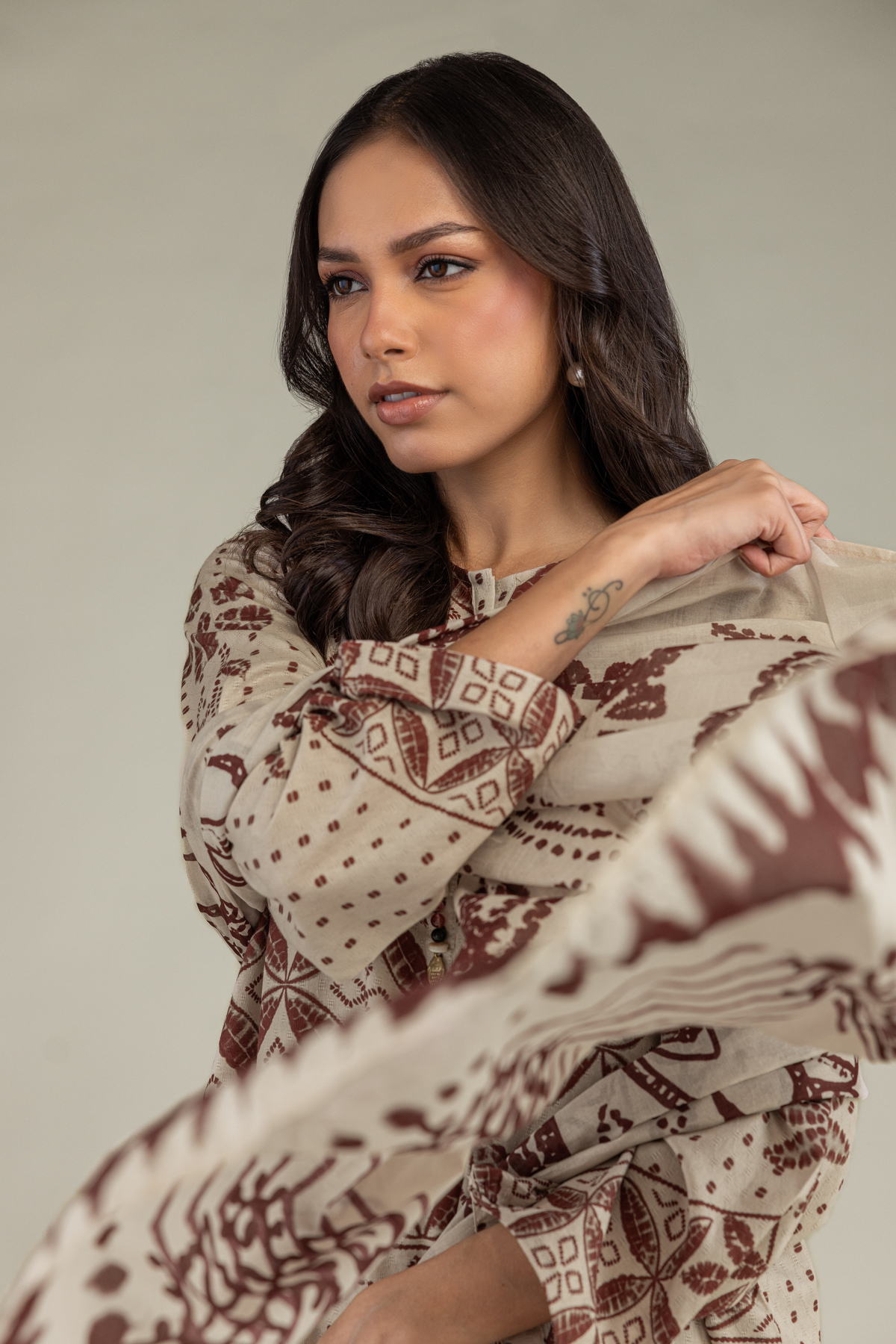 Printed Voile Voile Printed Dupatta - 1-26-220-B-E1-VG