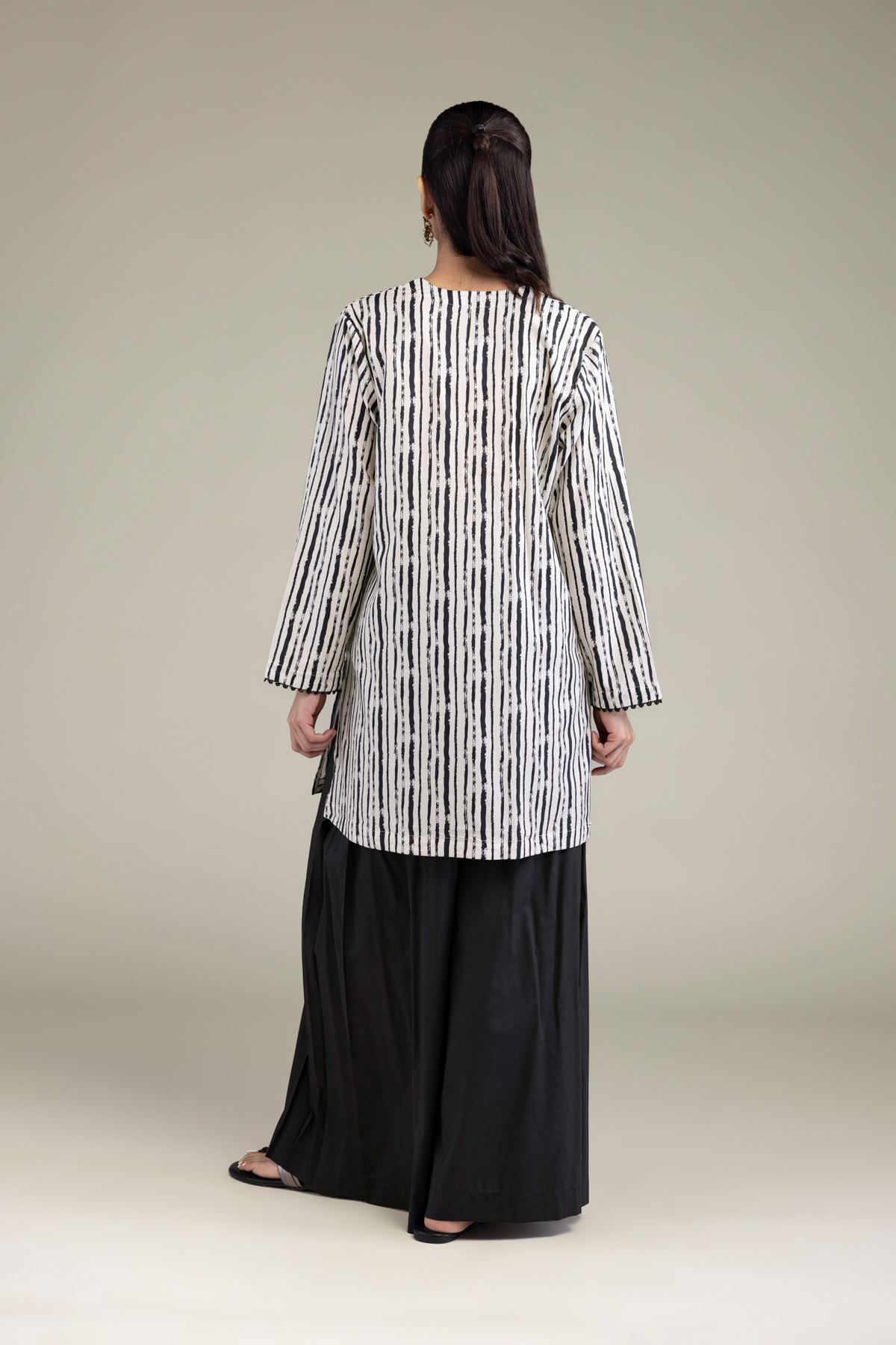 Printed Cotton Viscose White Cotton Kurta - 2-26-209-A-D1-VG