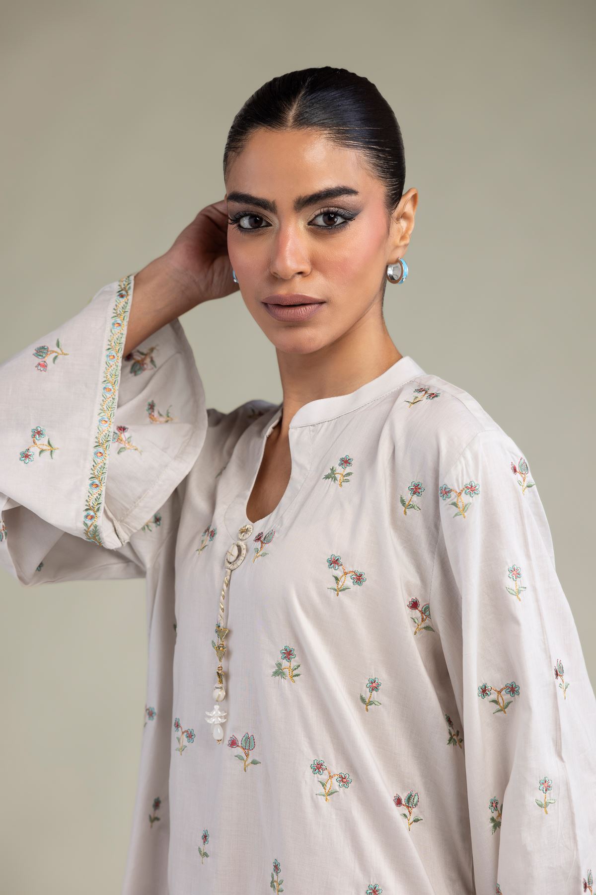 Embroidered Cambric Fabrics 2 Piece | Top and Bottom - A22-26-209FB1-VG