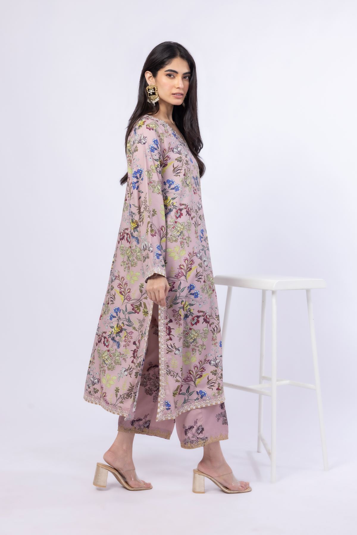 Embroidered Russian Raw Silk Kurta - 25-09-9S3-05TB-VG