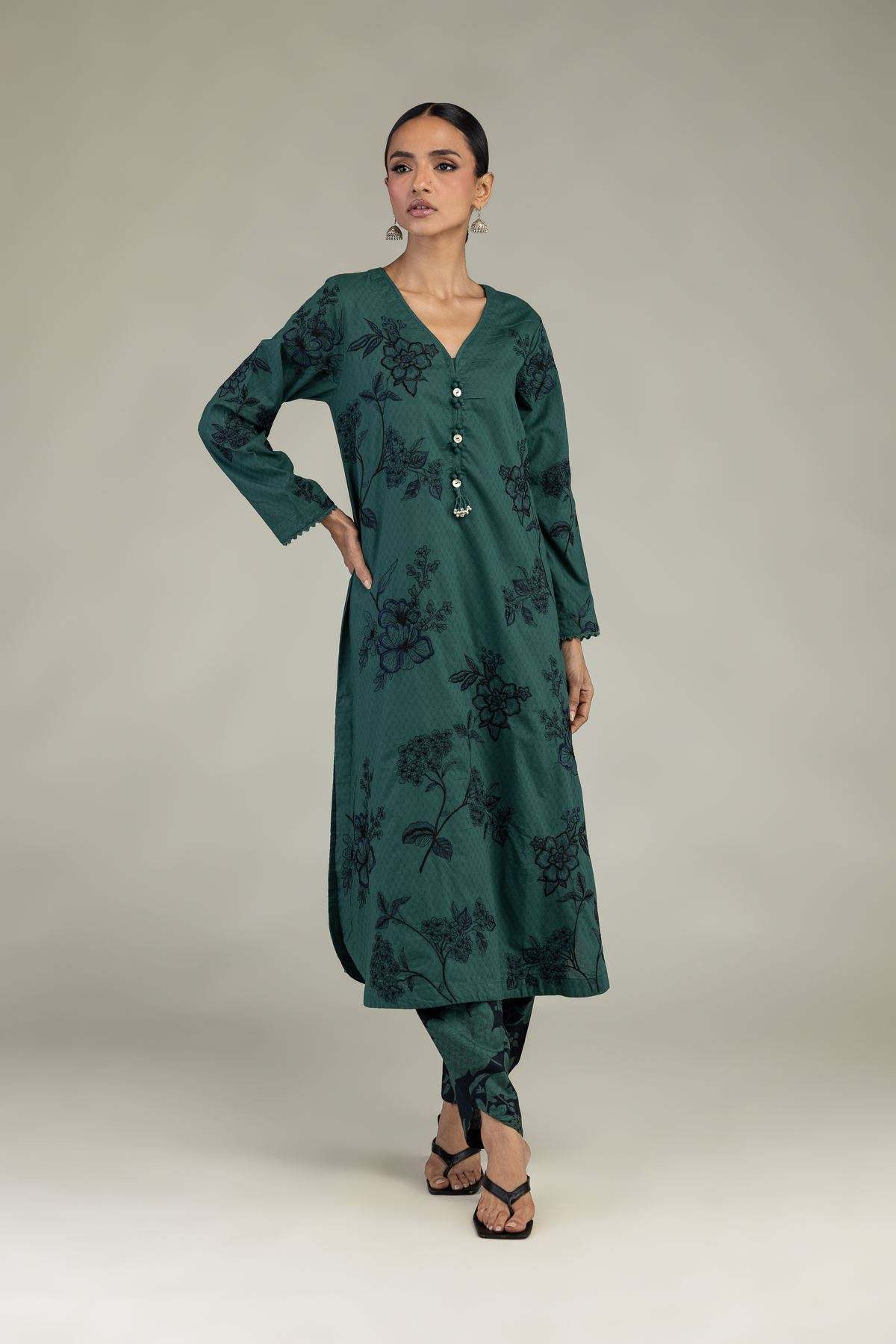 Embroidered Cotton Dobby Cotton Dobby Shalwar - 1-26-241-A-E1-VG