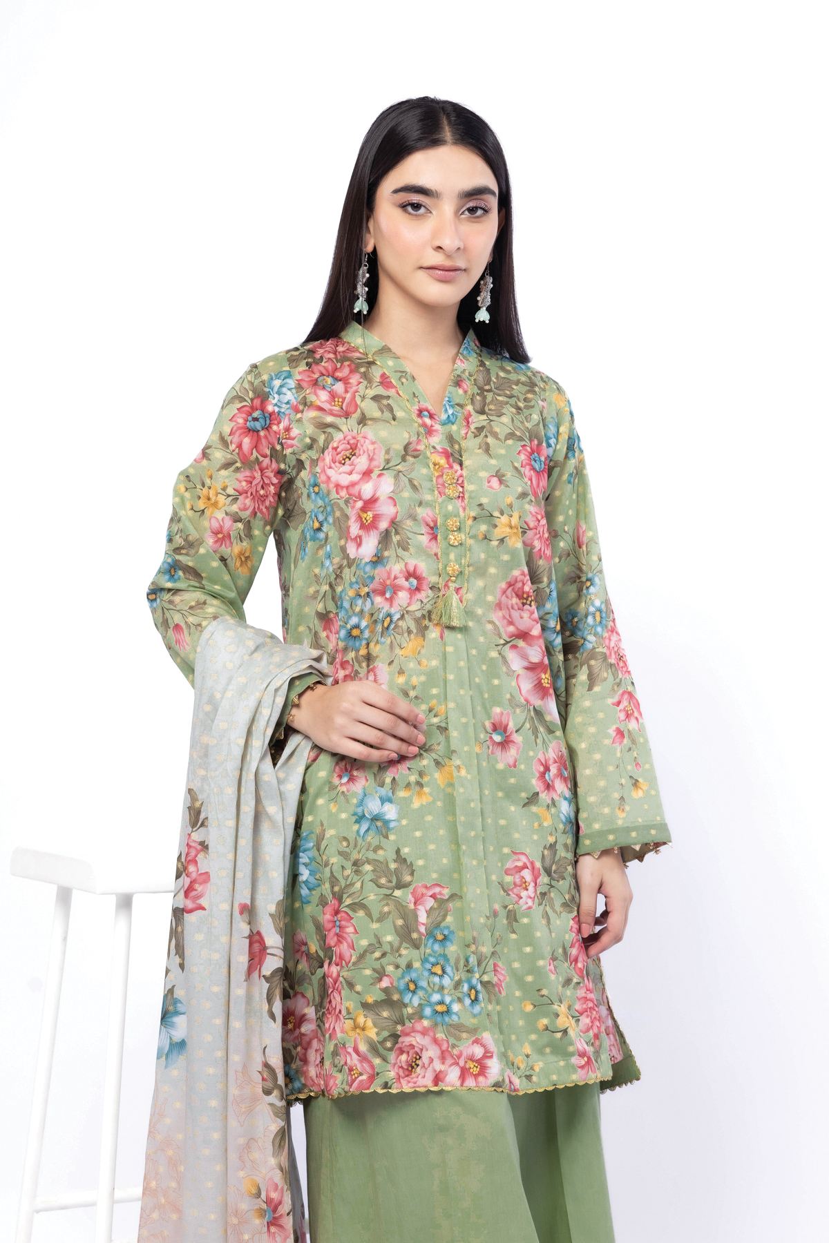 Printed Jacquard Tailored 3 Piece - T-A33-26-107FG-VG