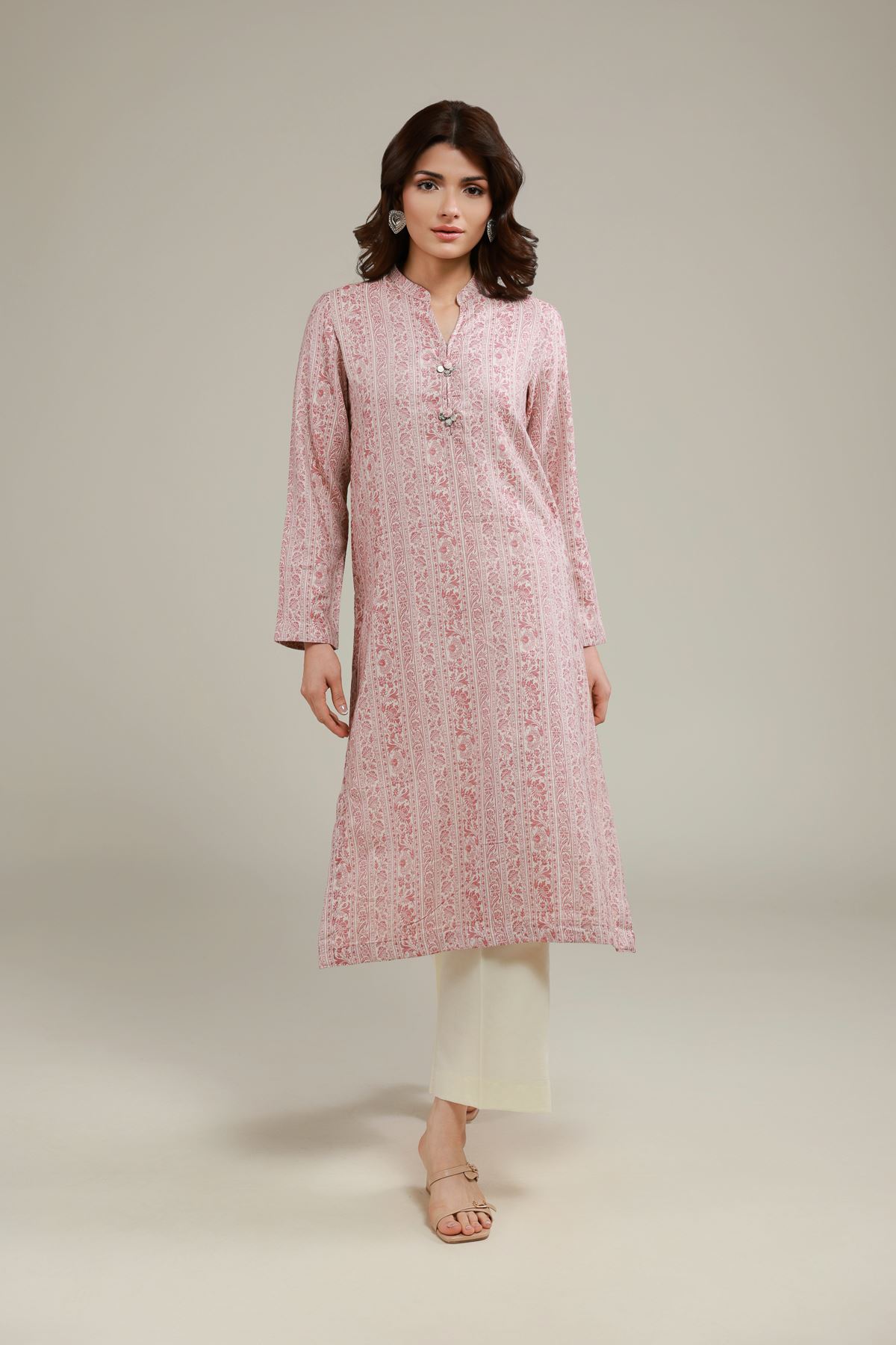 Dyed Jacquard Kurta - 25-10-11E12-03TB-VG
