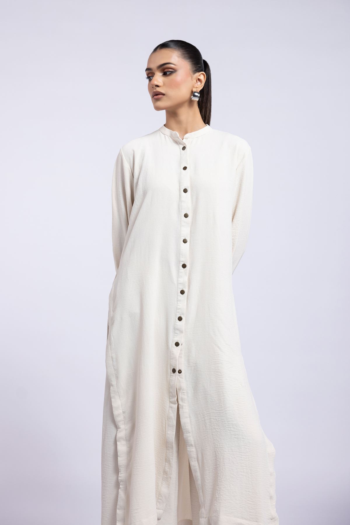 Dyed Pebble Kurta - 25-07-7E7-09TA-VG