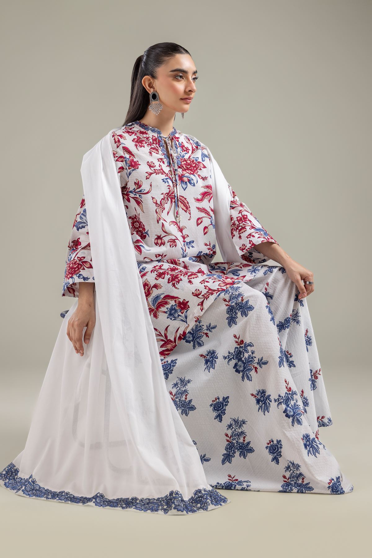 Embroidered Lawn Summer Lawn Dupatta - 1-26-121-C-C-VG