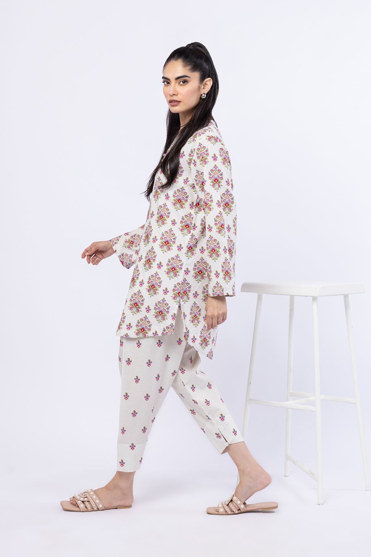 Printed Cotton Dobby Shalwar - 25-08-8E6-07BB-VG