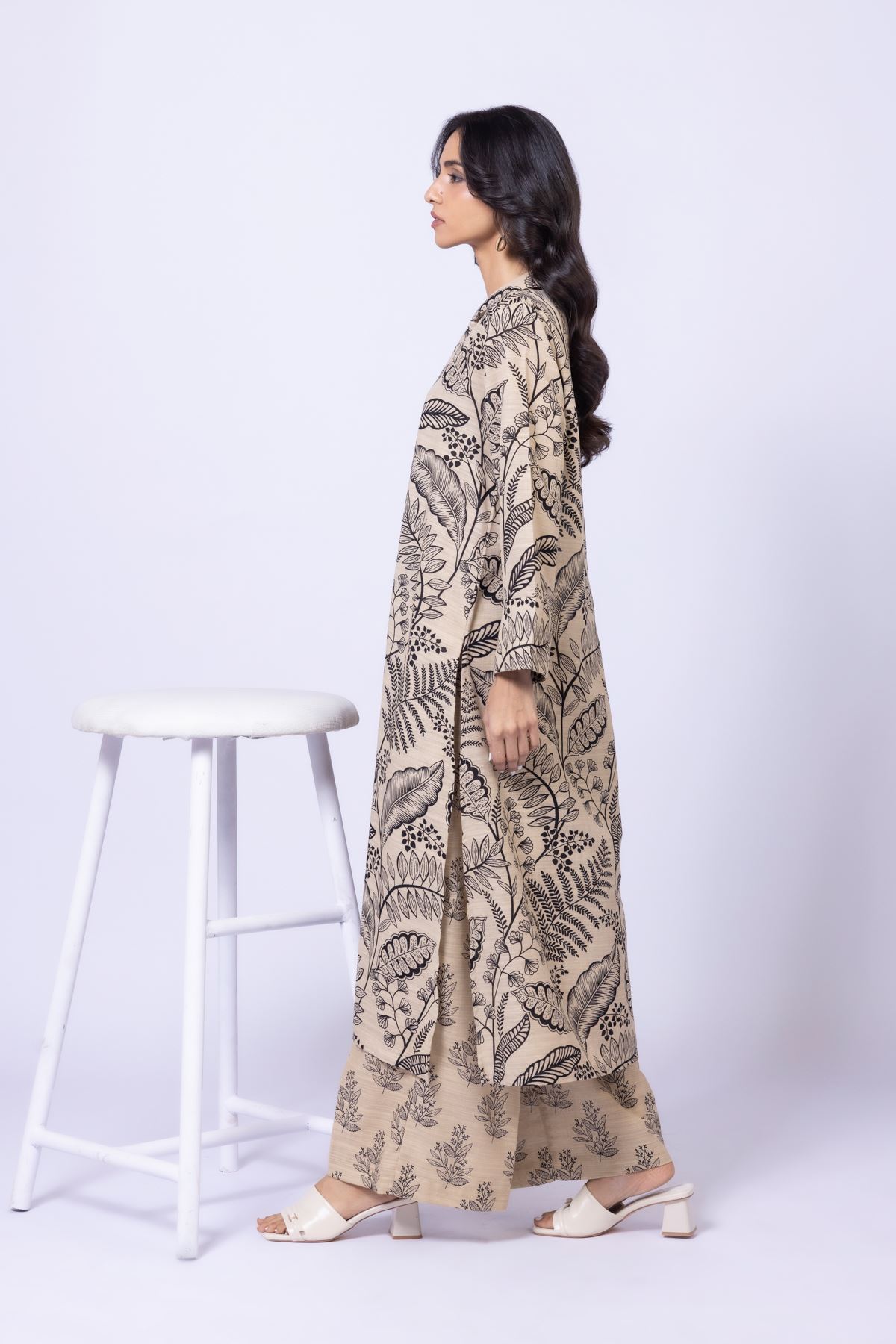 Printed Textured Cotton Kurta - 25-10-11E6-08TA-VG