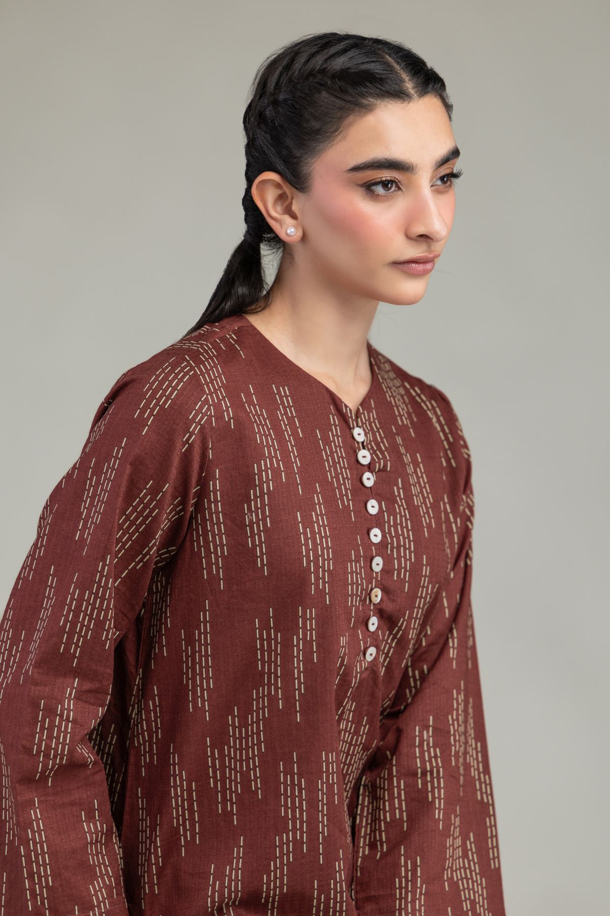 Printed Cotton Dobby Cotton Short Kurta - 1-26-212-A-J1-VG