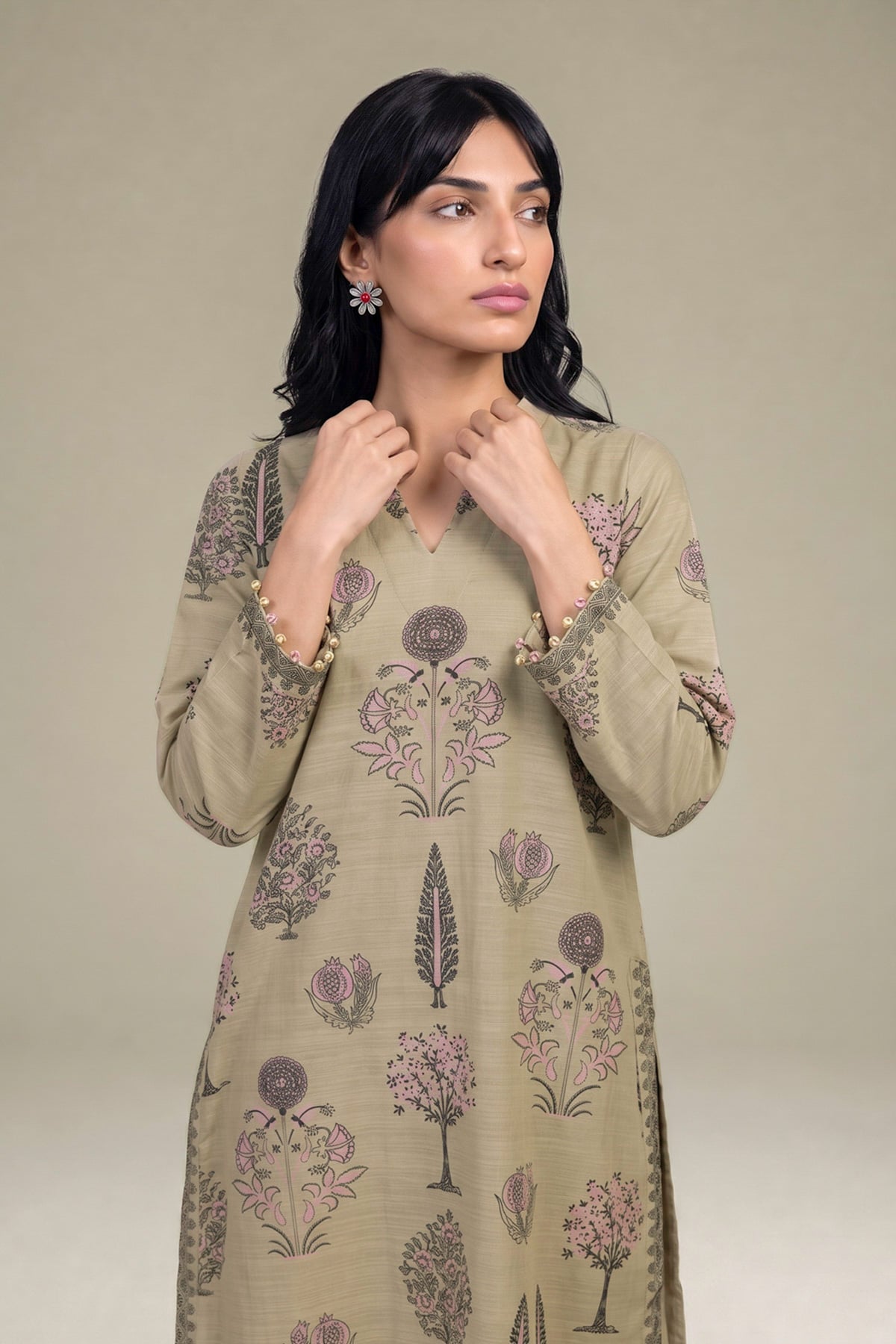 Printed Light Khaddar Light Khaddar kurta - 2-26-308-A-G1-VG