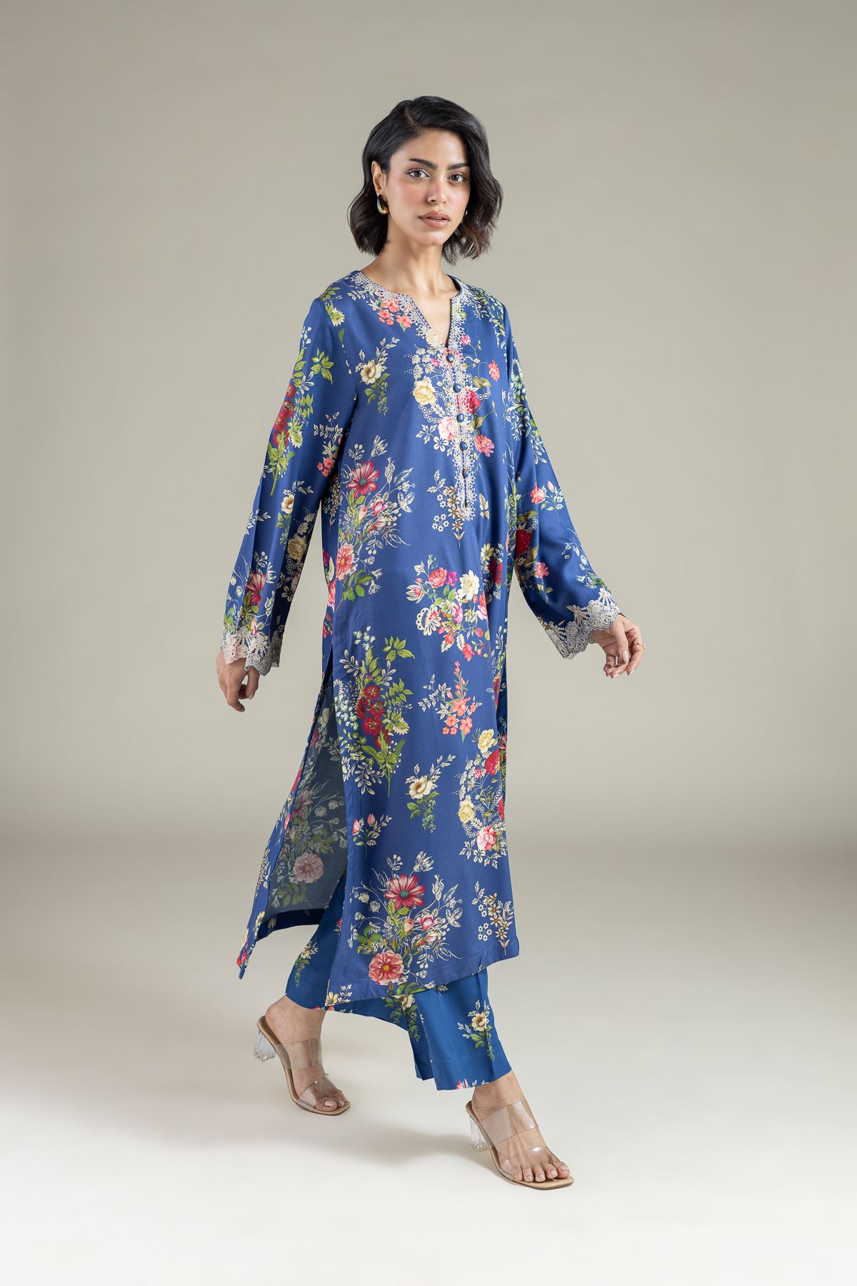 Printed Marina Floral Spring Pants - 25-10-11E6-05TB-VG