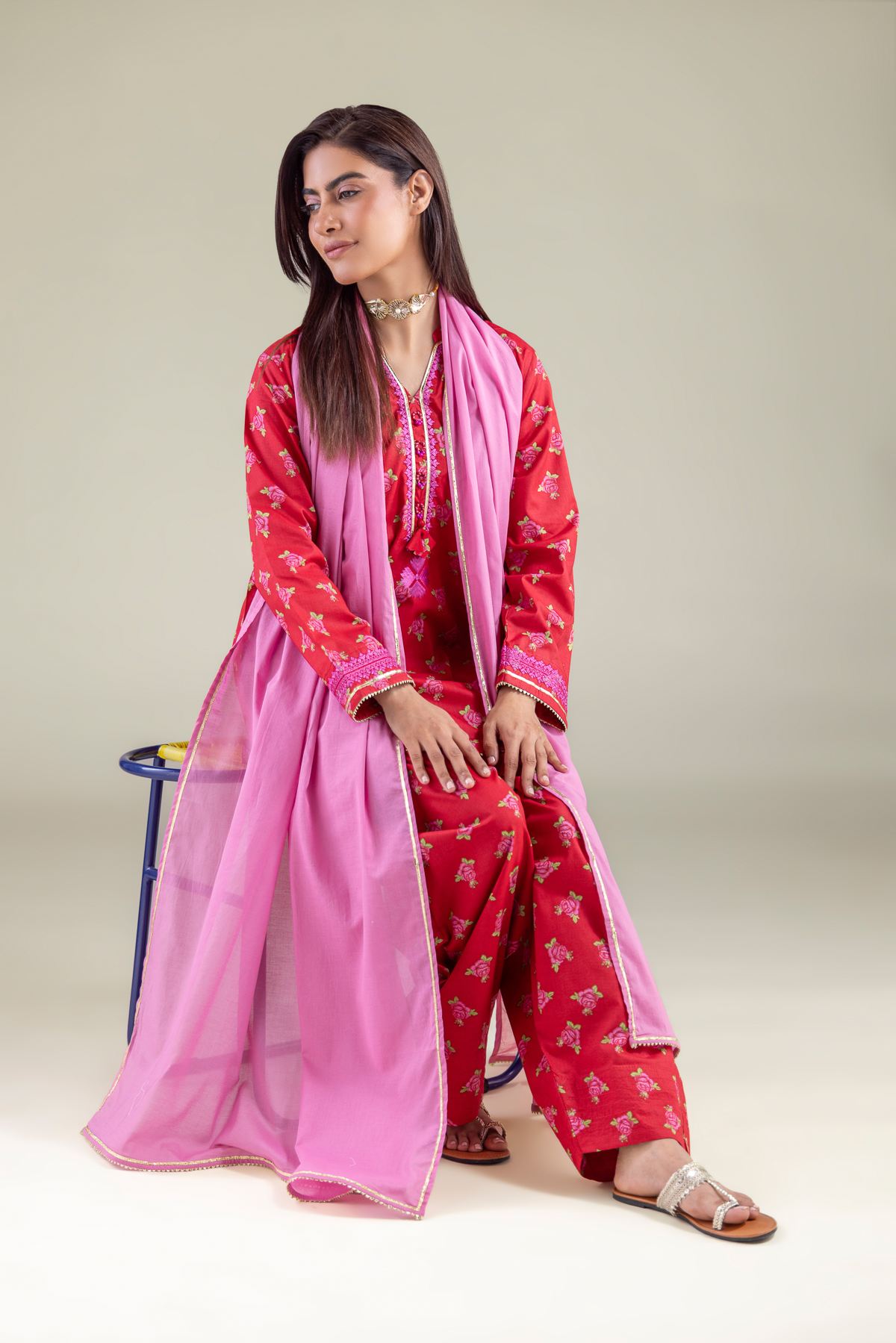 Embroidered Lawn Dupatta - 1-26-119-A-H-VG