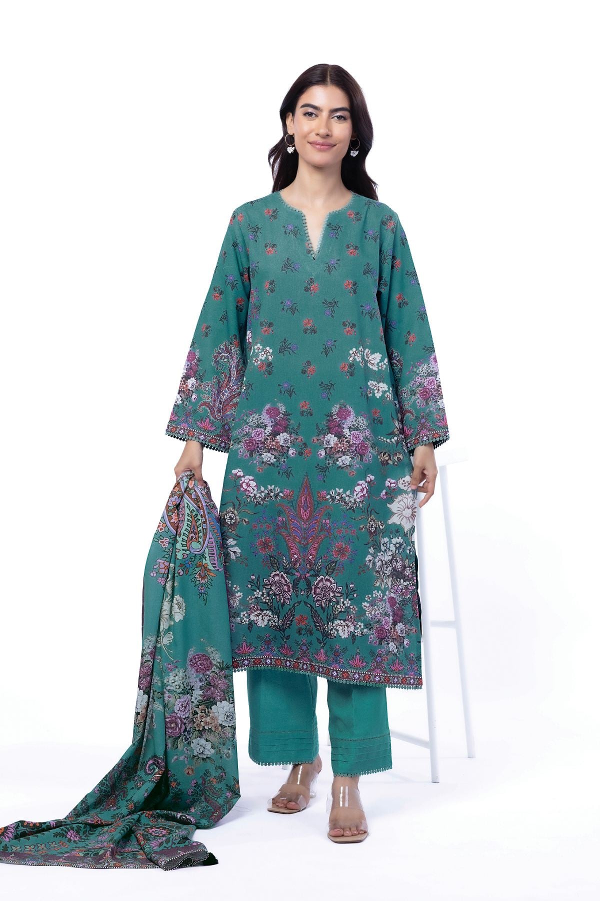 Printed Karandi Tailored 3 Piece - KN31AST-VG