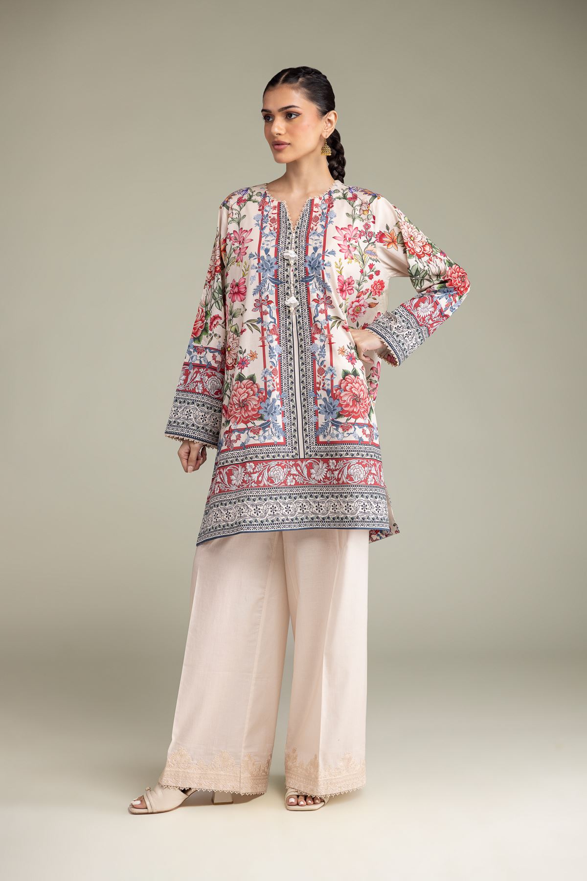 Embroidered Cambric Cambric Tailored 2-Piece - 1-26-102-A-F-VG