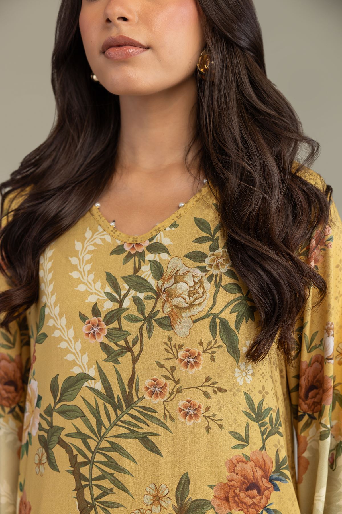 Printed Viscose Short Floral Kurta - 1-26-239-B-C1-VG