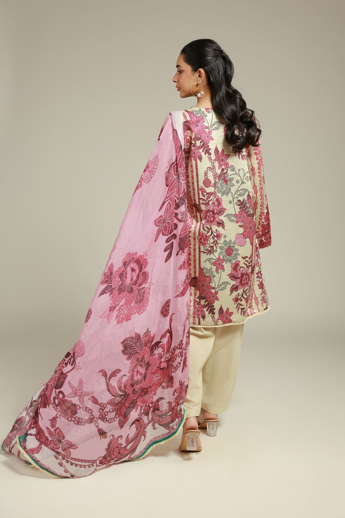 Embroidered Satin 3-Piece Tailored Set - 1-26-108-A-F-VG