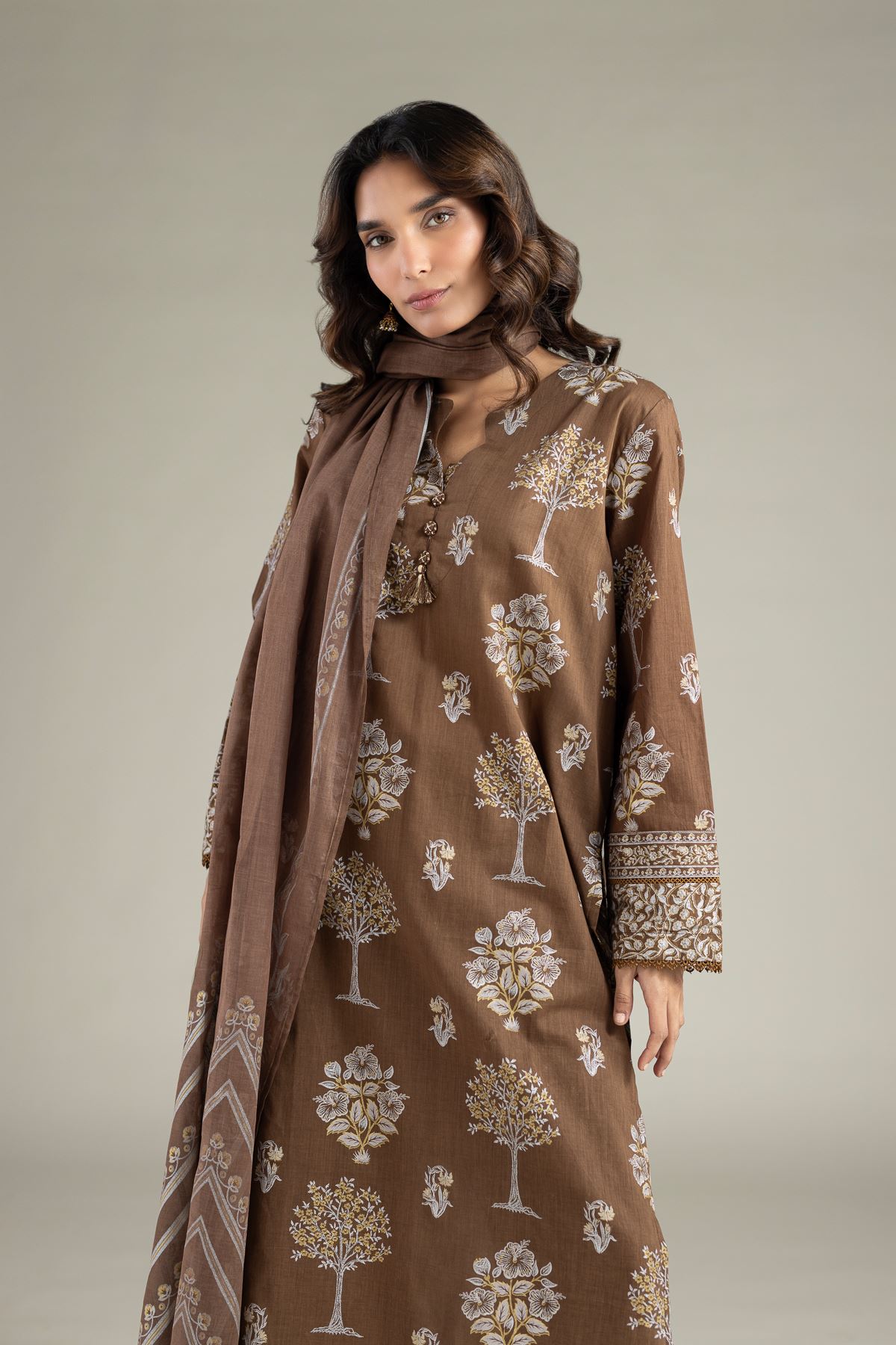 Printed Lawn Fabrics 3 Piece - CA41A-VG