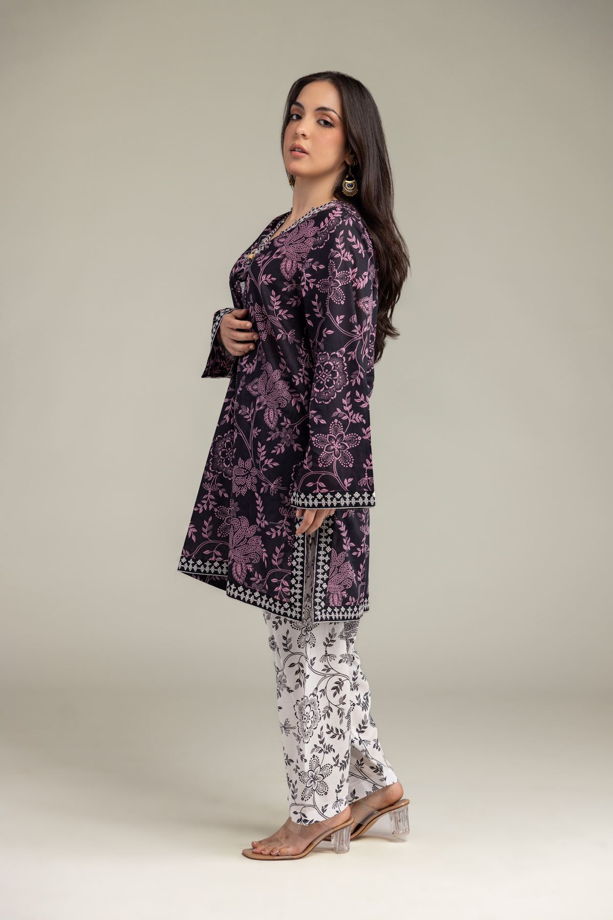 Embroidered Cambric Fabrics 2 Piece | Top and Bottom - A22-26-214FH1-VG