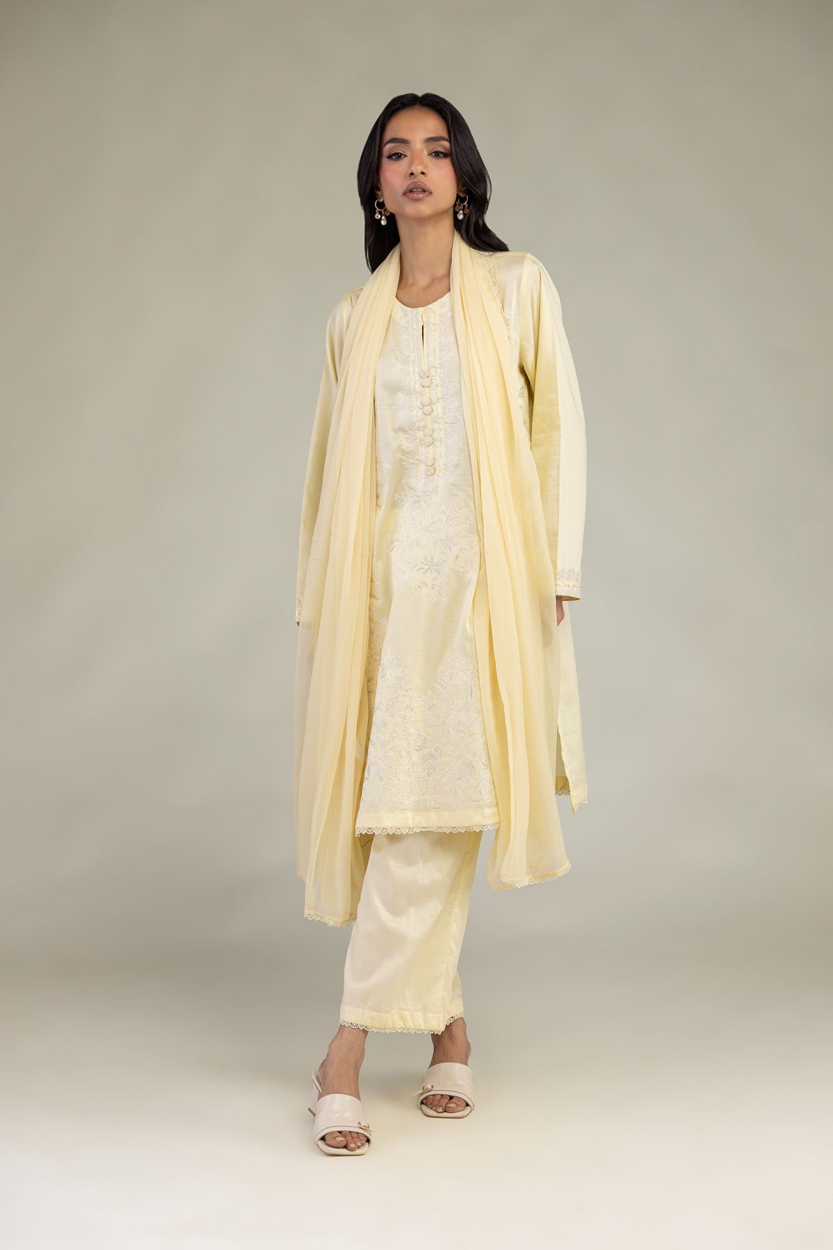 Embroidered Dobby Tailored 3-Piece Set - 1-26-229-B-F1-VG