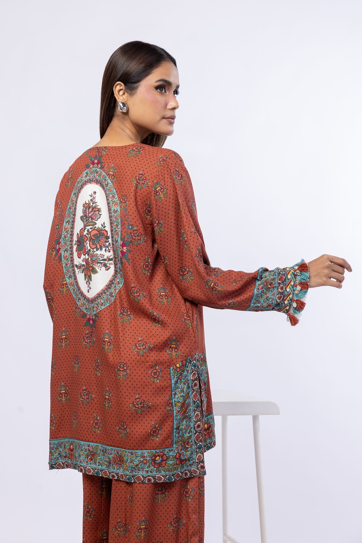 Printed Viscose Crepe Kurta - 25-09-9S1-04TA-VG
